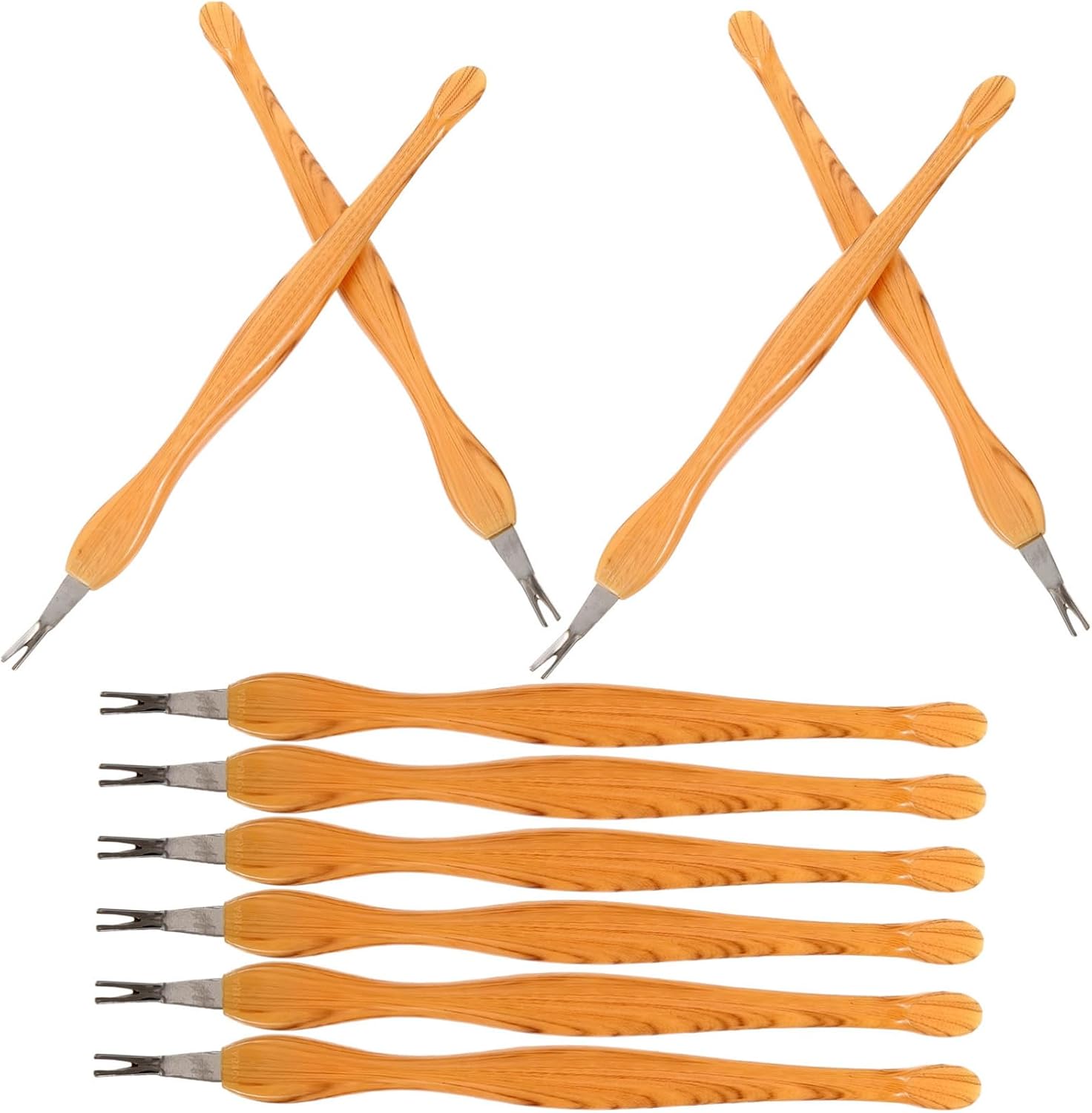 Gatuida 40pcs Stainless Steel Nail Cuticle Removers Shaped Cuticle Pusher Tool for Manicure and Nail Art and Lightweight for Easy Use