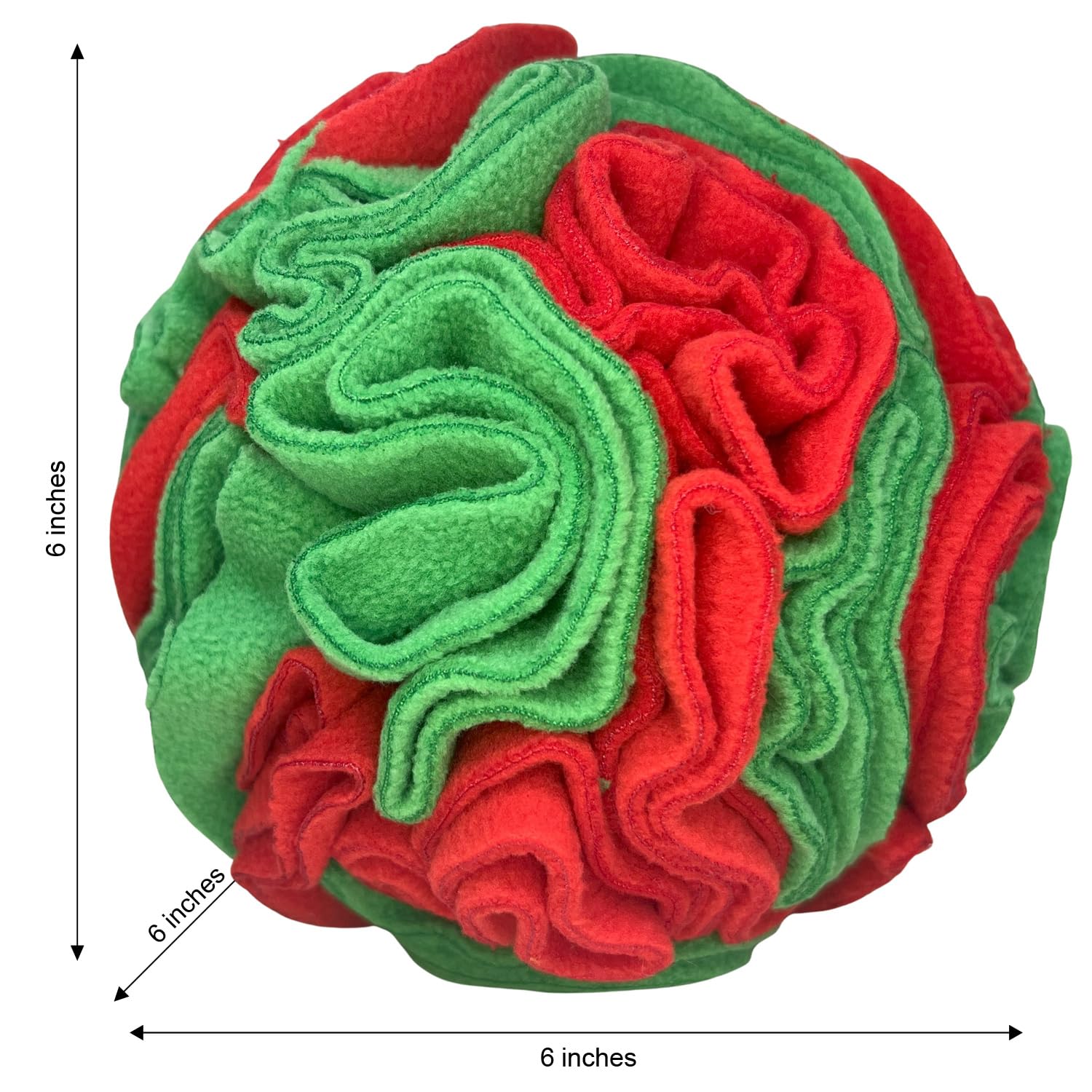 Glory To Dog Snuffle Hundespielzeug für Welpen und mittelgroße Rassen, interaktives Puzzle, Spielzeug, Weihnachten, Grün und Rot, Größe L