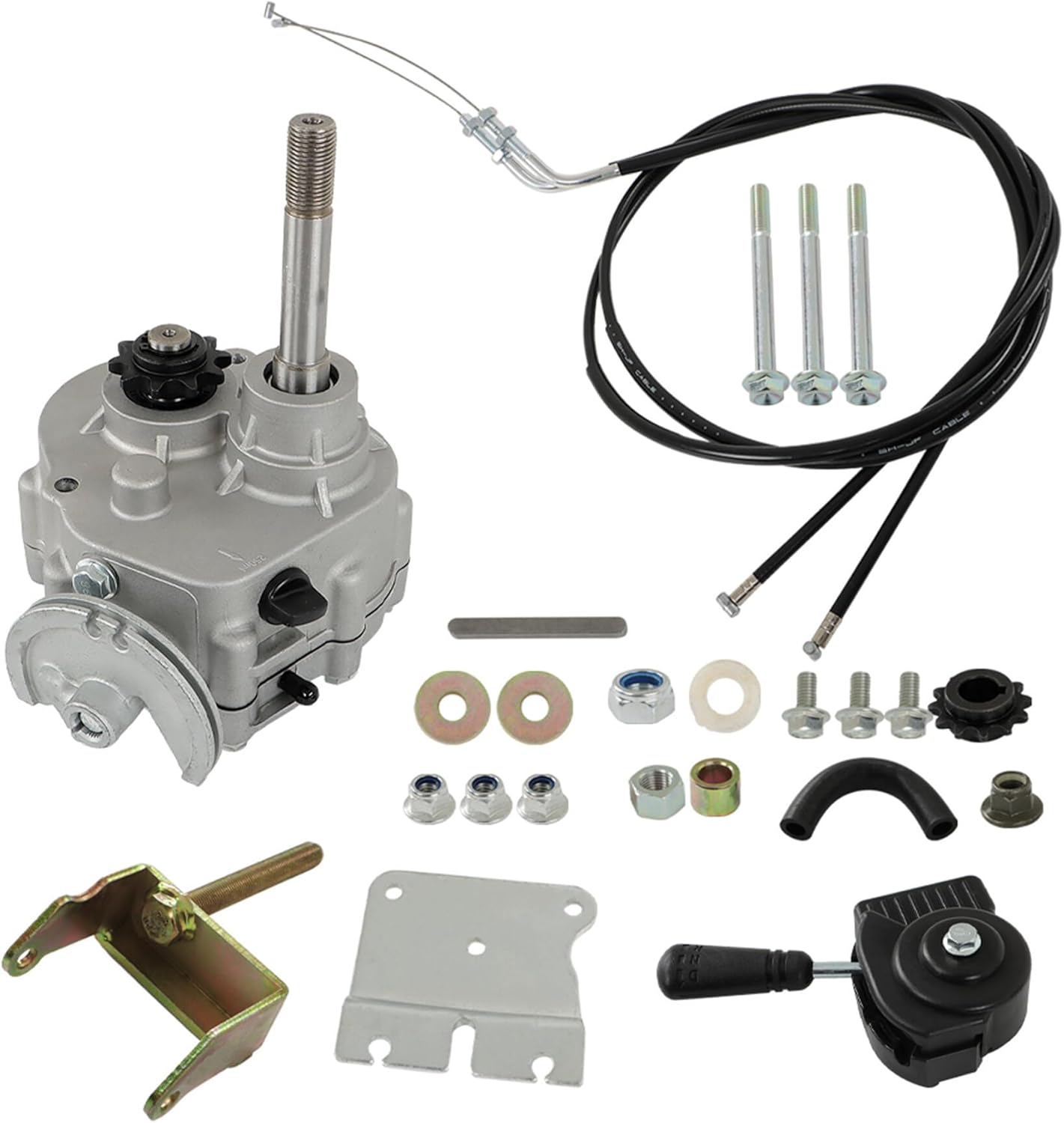 munirater 212cc Go Kart Forward Reverse Gear Box Kit Replacement for 2HP-13HP Engine 30 Series 2300rpm Torque Converter 35 Chain 12T and 40/41 Chain 10T Go Karts Accessories 212cc