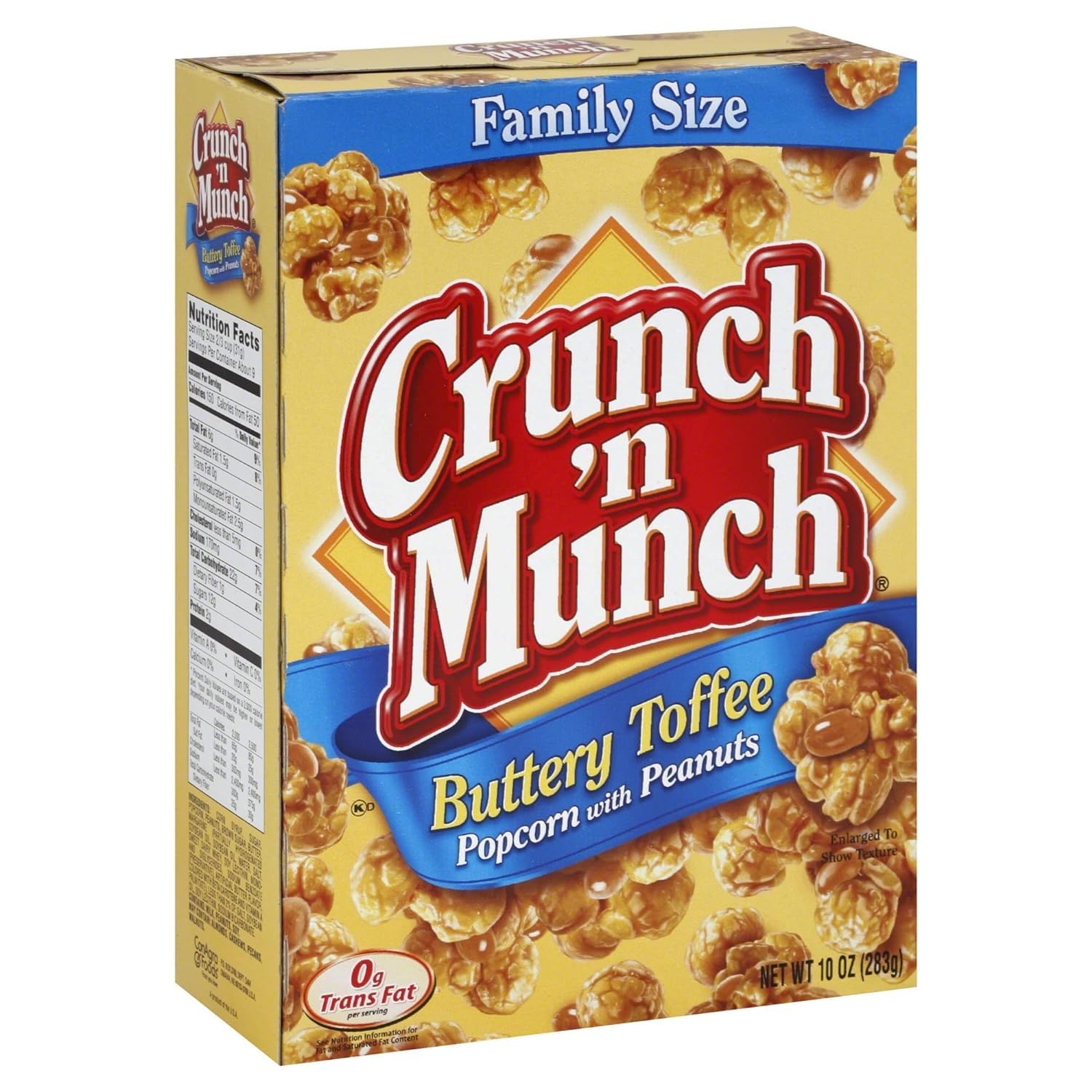 Family Size Buttery Toffee Popcorn with Peanuts 10 oz. (Pack of 6)