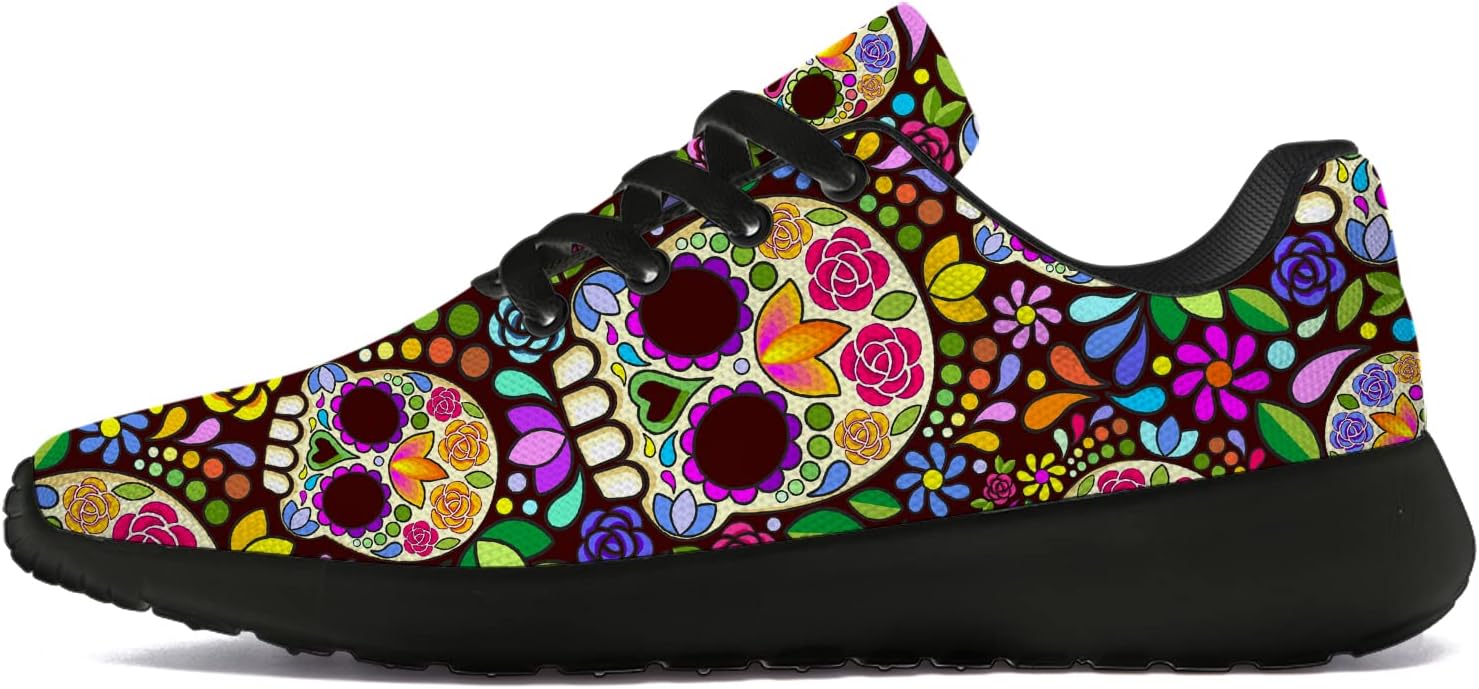 Halloween Shoes for Women Men Running Shoes Walking Tennis Sneakers Pumpkin Ghost Bat Shoes Gifts for Boy Girl