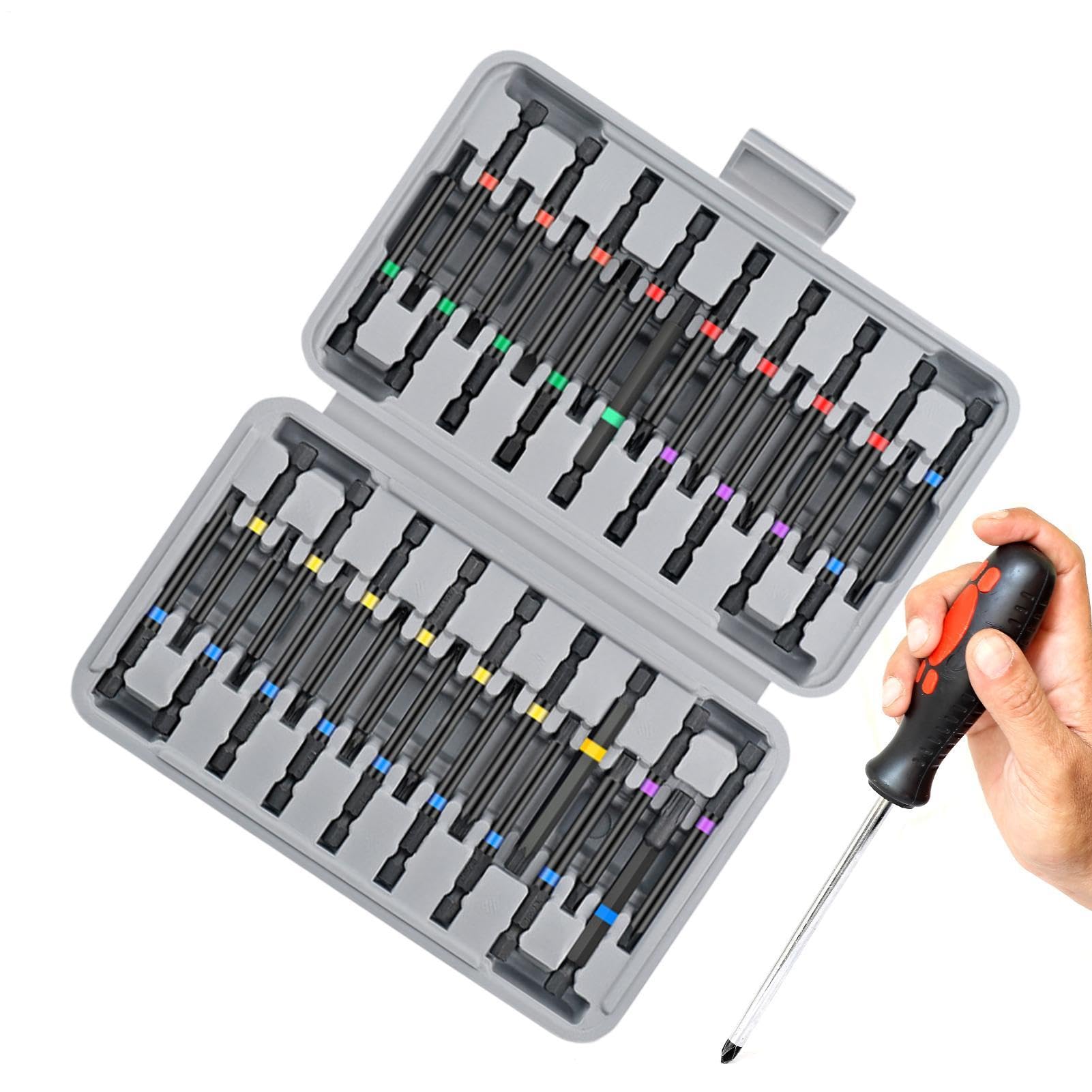 Schraubendreher-Bit-Set 1/4-Zoll-Schwerlast-Magnet-Präzisions-Handwerkzeuge