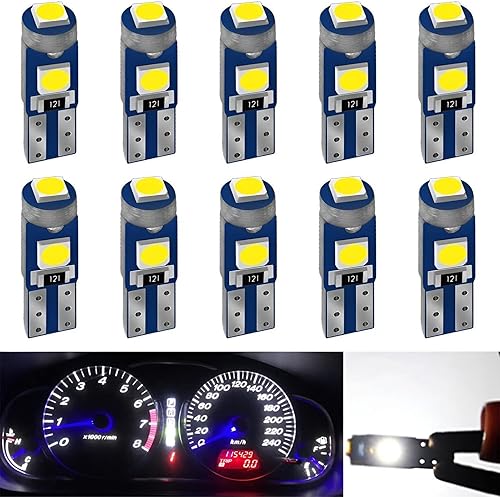 AUXLIGHT Bombilla LED blanca T5 37 74 2721 PC74 PC37, 3030 chips superbrillantes de 12 voltios, indicador interior de cúpula de mapa, panel de