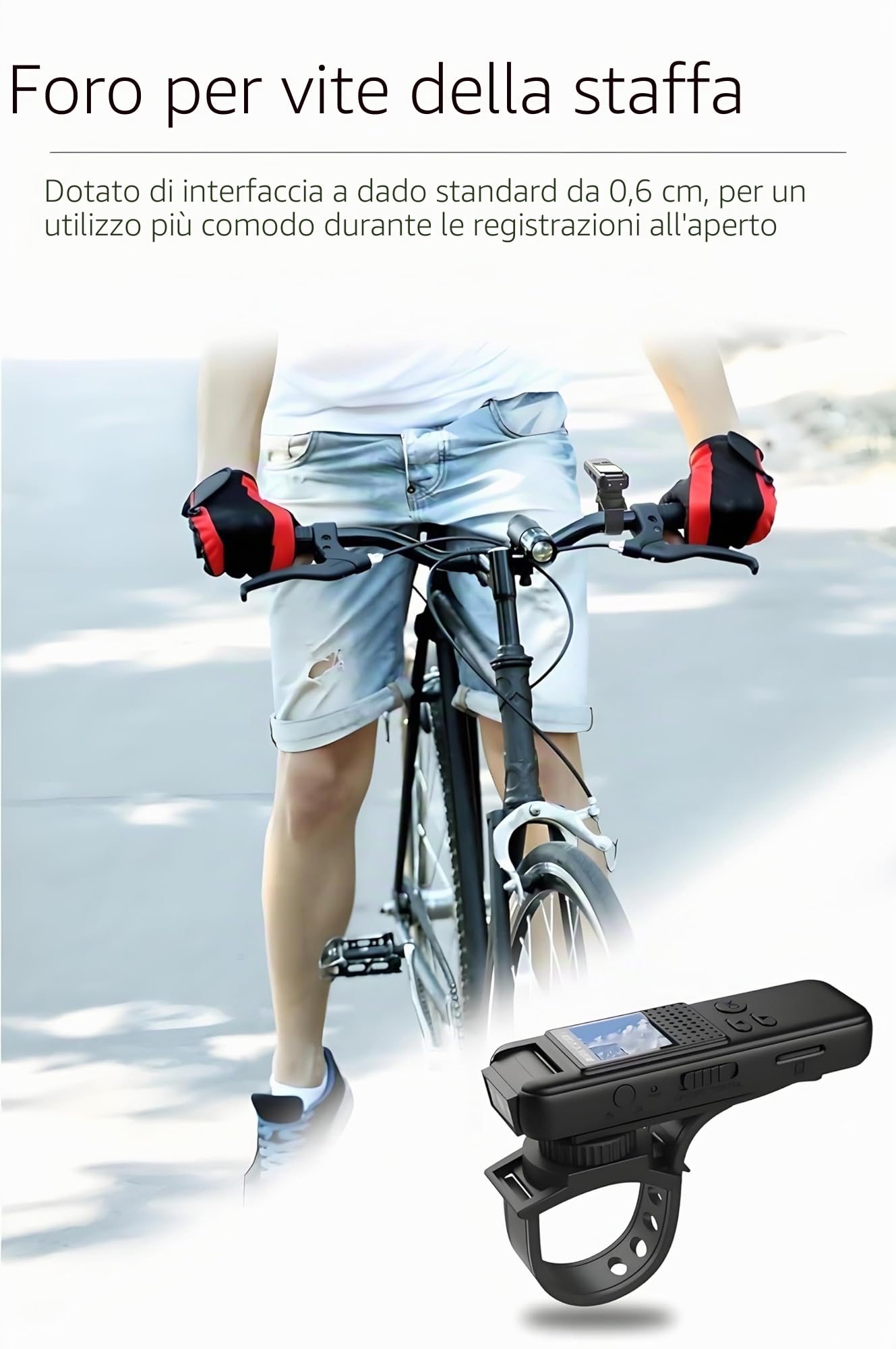 Mini fotocamera portatile da 1080P, con clip magnetica, obiettivo girevole a 180°, 128 GB fino a 7 ore, registrazione e luce LED per riunioni e bici all'aperto