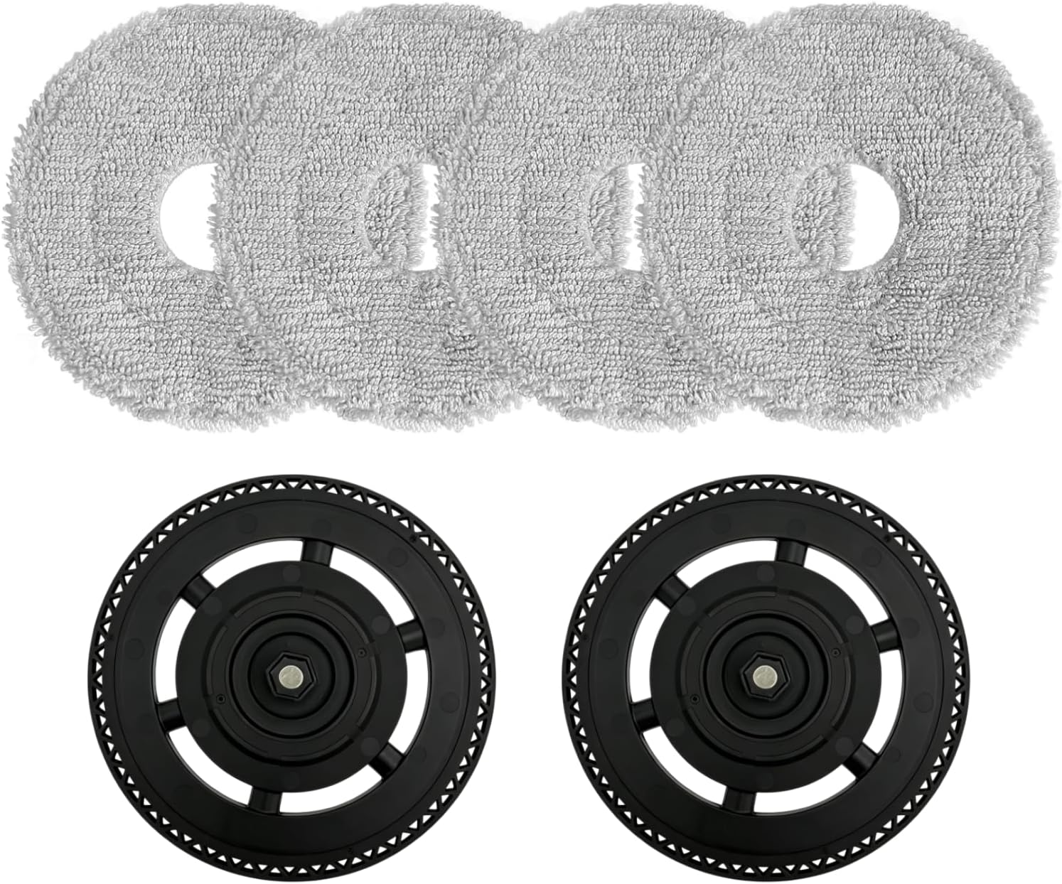 4 Mop and 2 Mop Pad Plate Accessories | for iRobot Roomba 405/505 Robot Vacuum Cleaner Replacement Parts