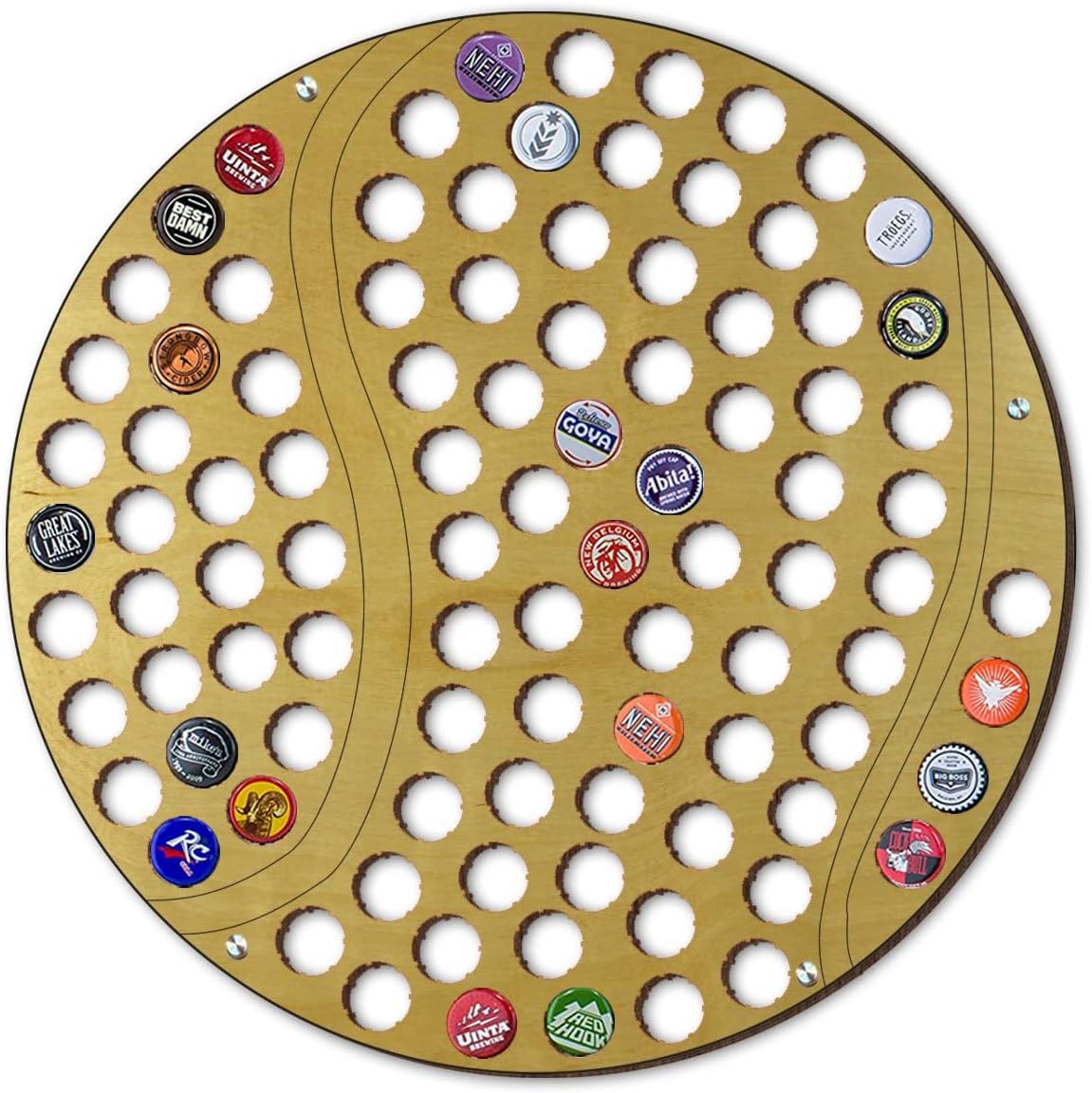 Torched Tennis Ball Beer Cap Holder Wall Mount Beer Cap Catcher Beer Cap Decor