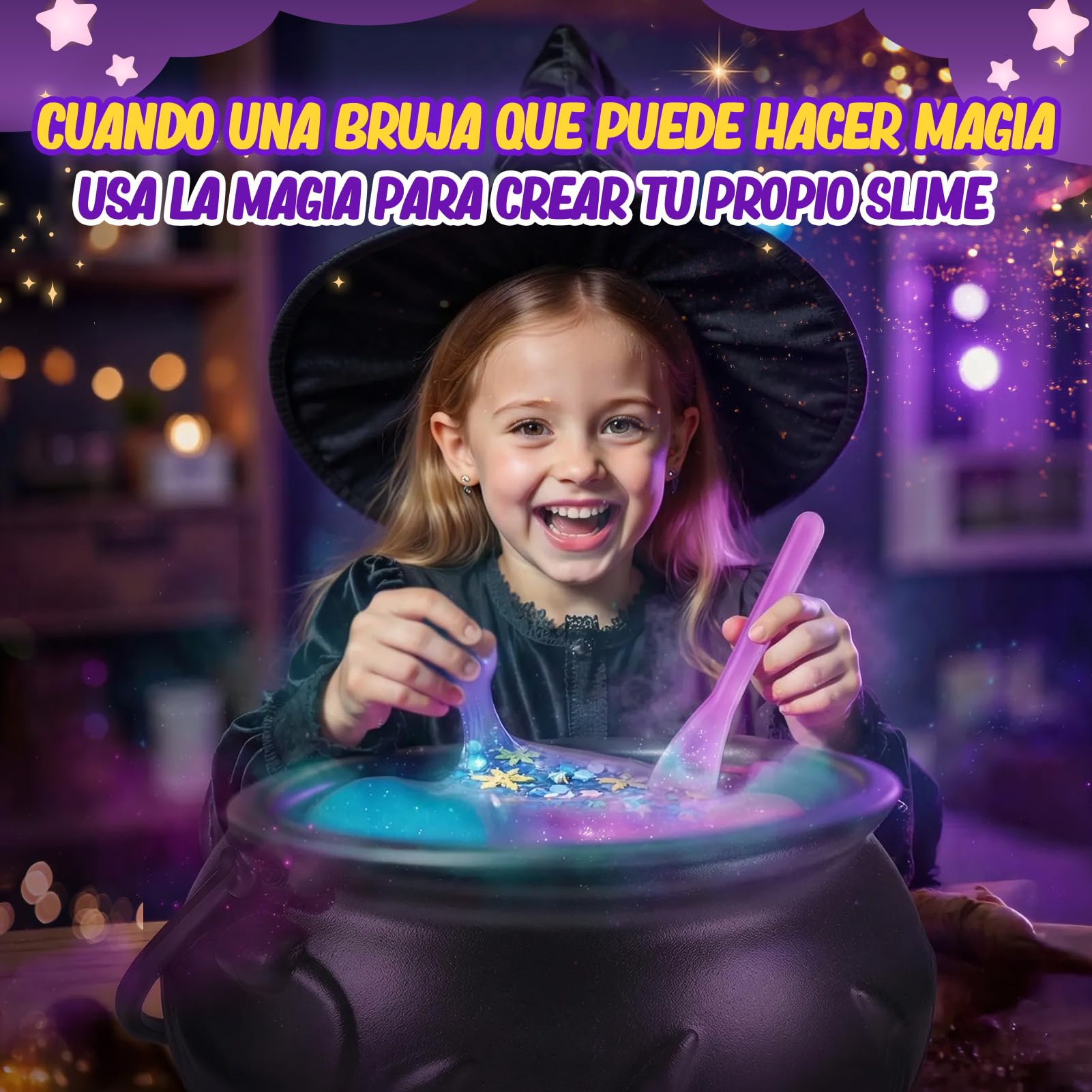 Hapikids Slime para Niñas 6 7 8 9 10 11 12 Años, Regalos Niña 6-12 Años Galaxy Slime Kit Juguetes Niña 6-12 Años Manualidades para Niñas Activador Slime Fluffy Regalos de Cumpleaños para Niños
