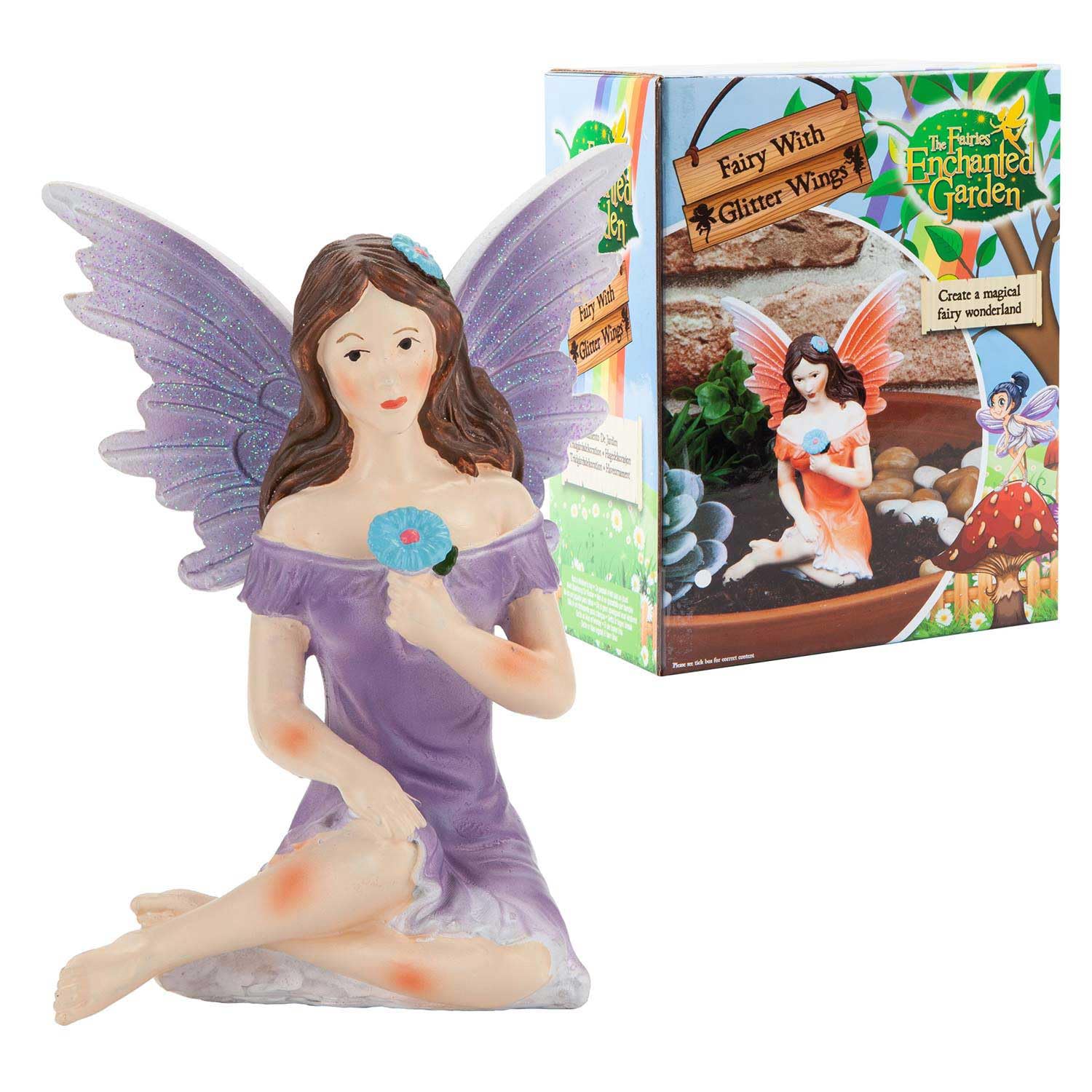 Pms Girls Pink Vfm - Sitting Glitter Fairy - Enchanted Garden