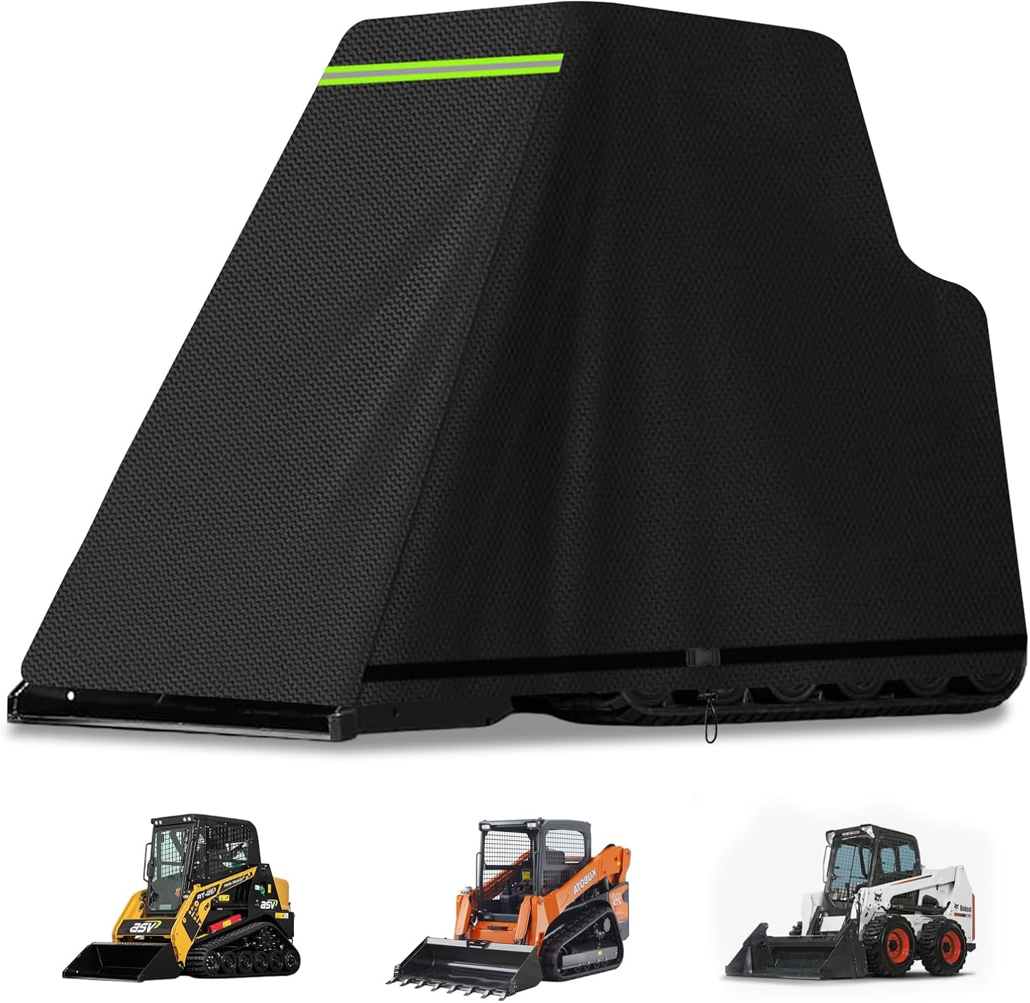 Skid Steer Cab Cover, Compatible with Most Skid Steer John Deere 17 P/Caterpillar/Case/Bobcat/GEHI/Case IH/New Holland,Heavy Duty 600D Oxford, Waterproof,Windproof,Dustproof,Black