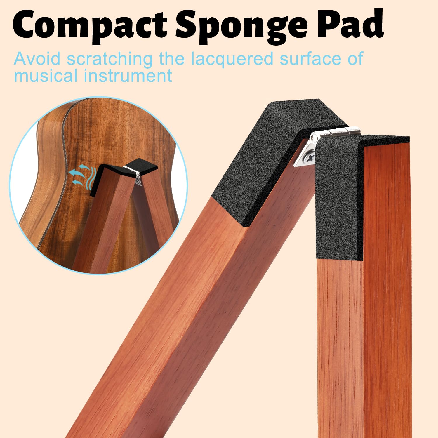DOMMI Soporte Múltiple para Guitarras - Soporte de Piso Doble en Forma de A con Brazos de Espuma Blanda, Ajustable para Guitarras Acústicas, de Bajo y Eléctricas, Fácil de Montar