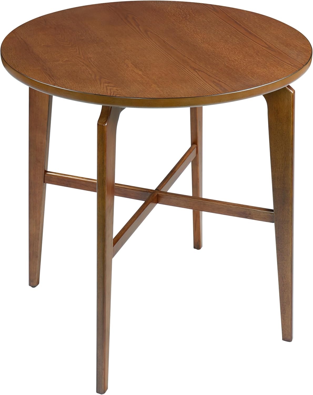 Christopher Knight Home Dalla Wooden Coffee Bar Table, Modern Round Bar Table with Rubberwood Legs, Kitchen Bar Height Table, Walnut