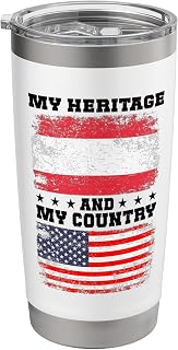 Austrian Heritage Uniform American Outfit US Austria Flag Stainless Steel Insulated Tumbler