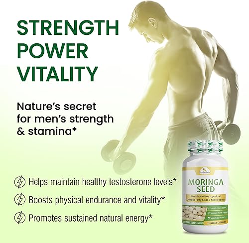 Miniatura 8 de Organic Veda Cápsulas de semillas de moringa 100% puras y orgánicas en polvo de semillas de moringa oleifera y aceite de moringa Omega 3 y 6,