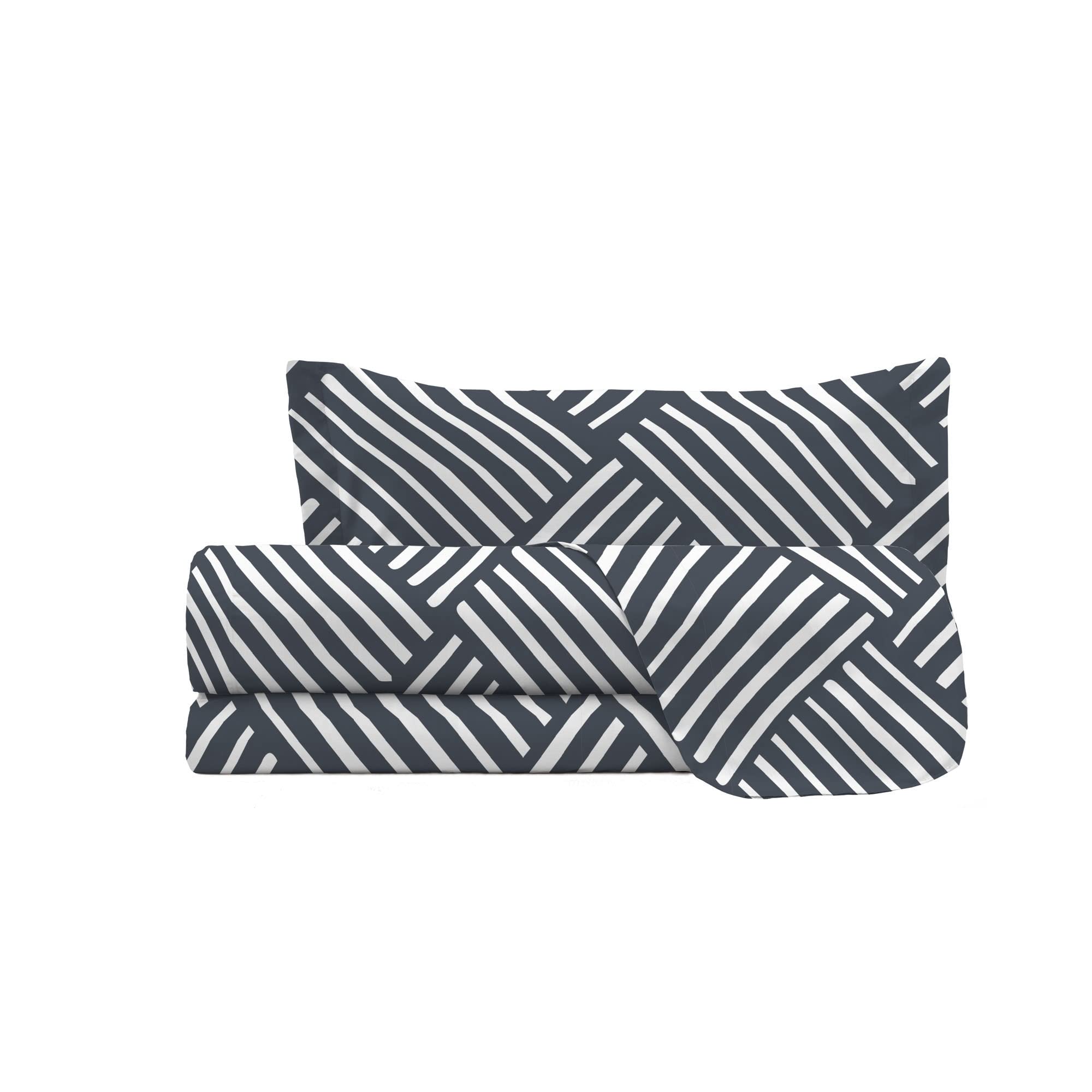 Dafne Bedding Set, 100% Microfibre, Citylife Grey, Small Double, Klein Doppelbett - Image 3