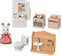 Vista 1 de Calico Critters Juego de muebles de juguete para principiantes, juego de muebles y accesorios para casa de muñecas con figura coleccionable incluida