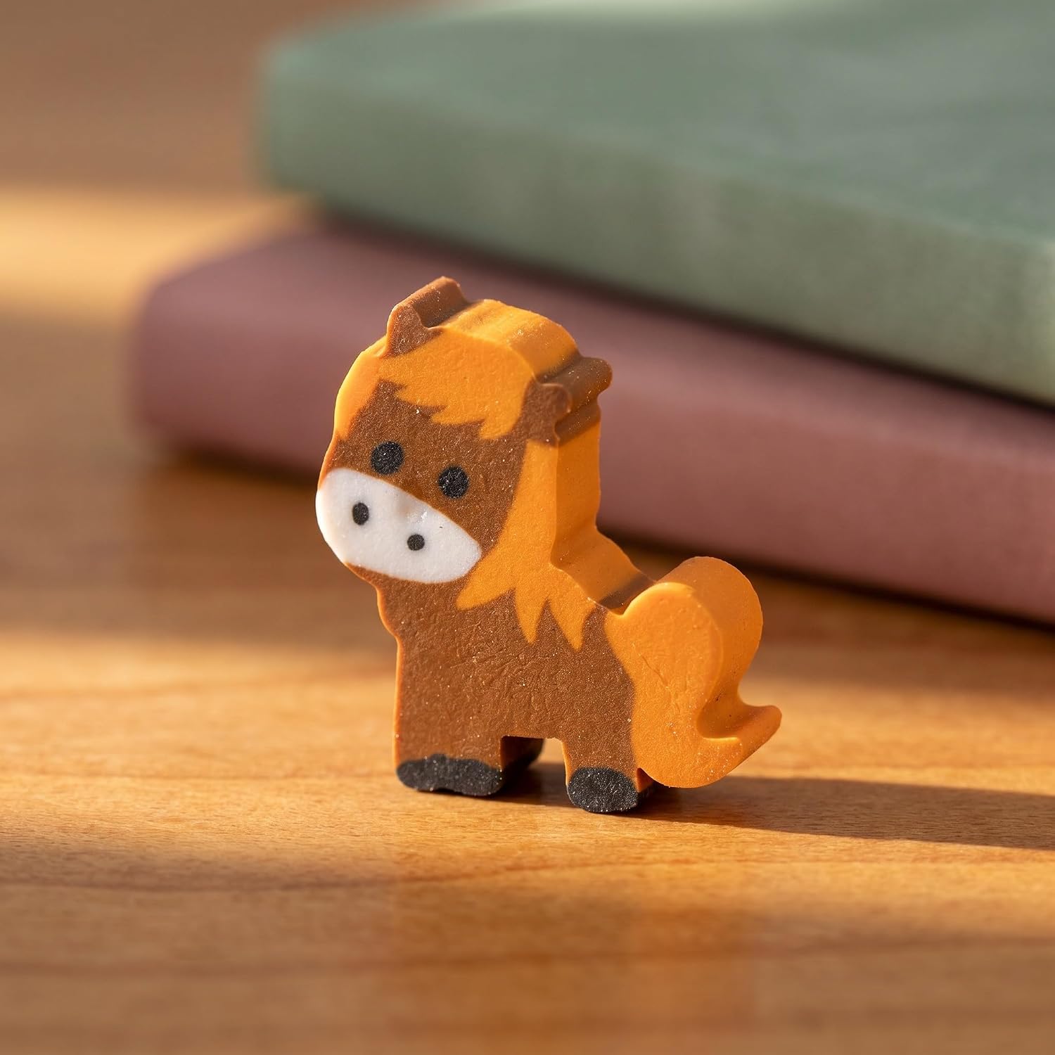 HEMOTON 150pcs Mini Kawaii Eraser Horse Themed Cute Girl School Erasers Made of TPR Material Cute Cartoon Design, Does Not Damage Paper, for Party Favors and Christmas Rewards
