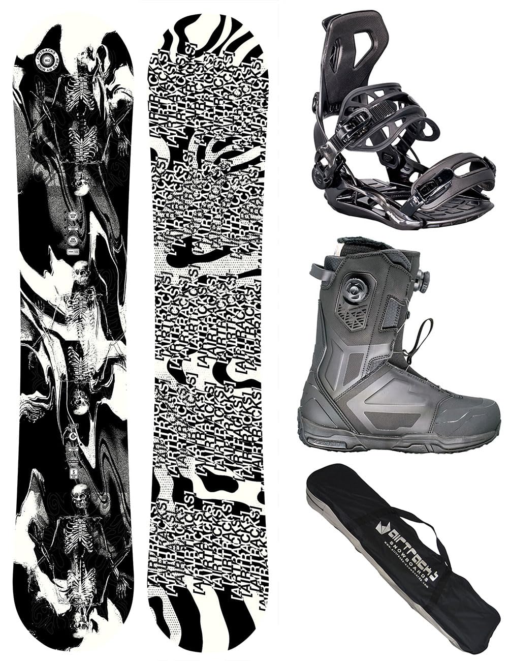 Airtracks Set snowboard – Read My Mind Snowboard Wide Hybrid Rocker + Bindung Master Fastec + Boots + SB Bag 150 157 159 162 cm