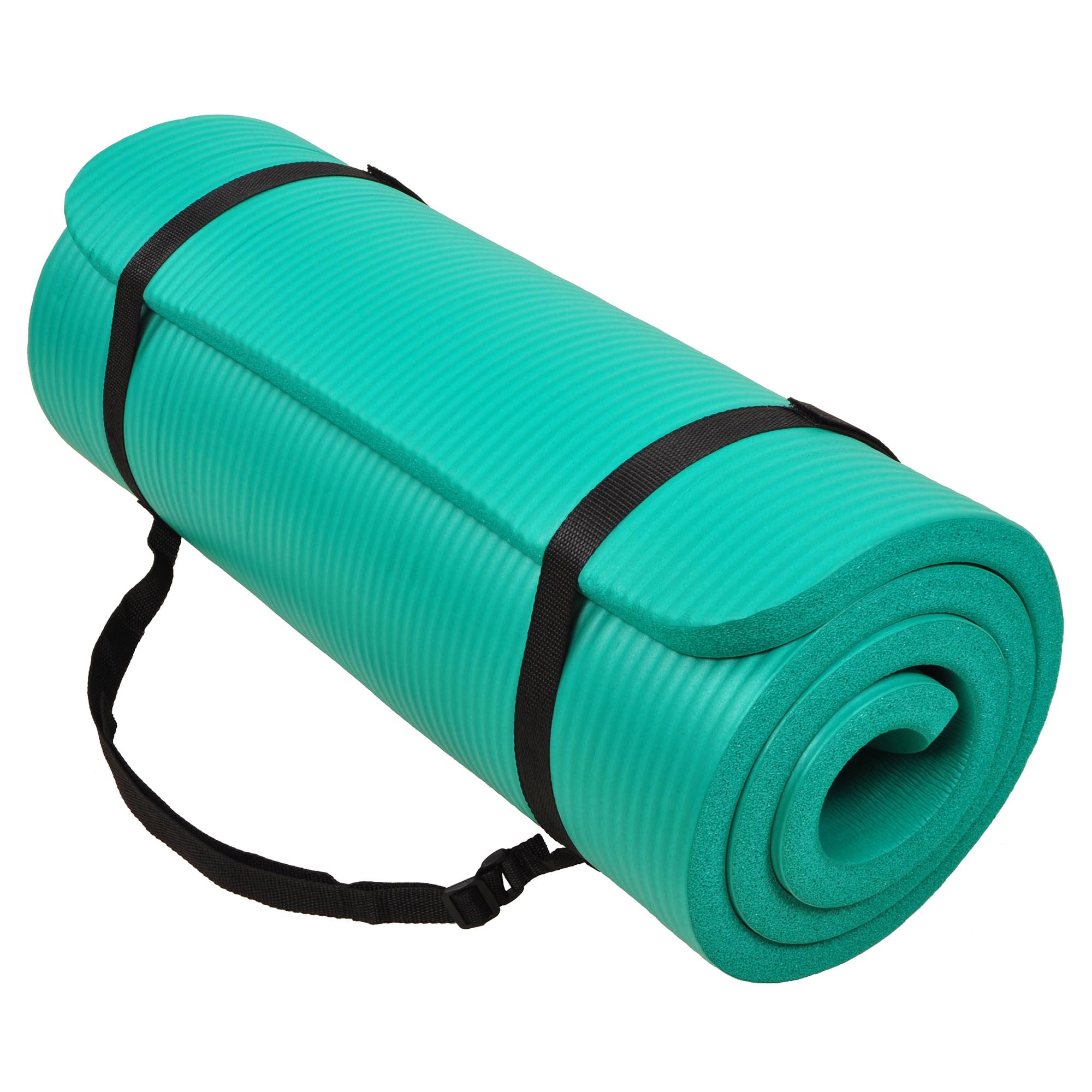 Signature Fitness 71 x 24 x 1-Inch Extra Thick High Density Foam Anti-Tear Non-Slip Exercise Fitness Yoga Mat