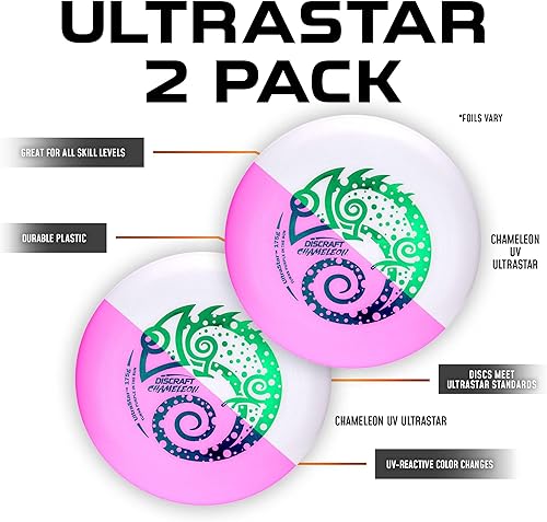 Miniatura 4 de Discraft Ultrastar Ultimate Discs 1 y 2 paquetes, tamaño estándar, para juegos competitivos e informales