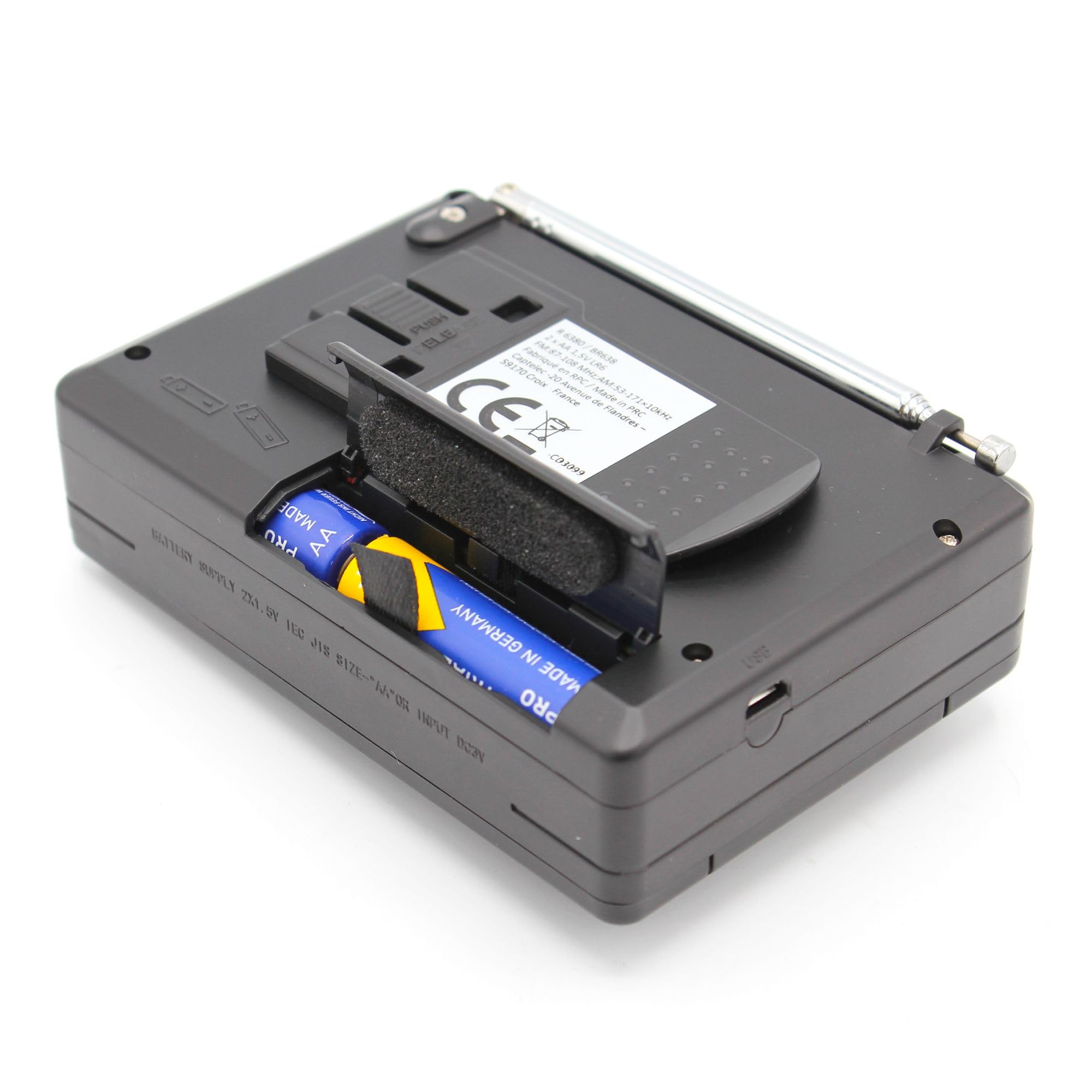 FISHTEC - Kassettenrecording-Radio mit modernen Funktionen, MP3, USB-Anschluss, FM/AM, Sprachaufnahme, integrierter Lautsprecher, ausziehbare Antenne, Audio Musik
