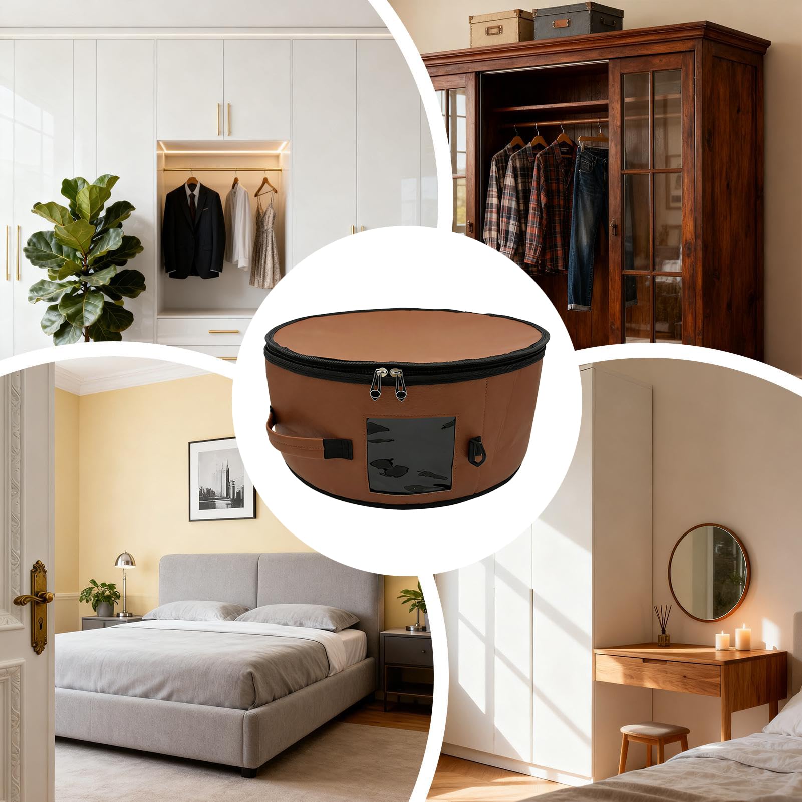 Para Sombreros Organizador Apilable Plegable Para Gorras | De Viaje Para Sombreros Apilable Plegable Con Ventana Transparente Para Mujeres, Hombres, Armario Y Peluches