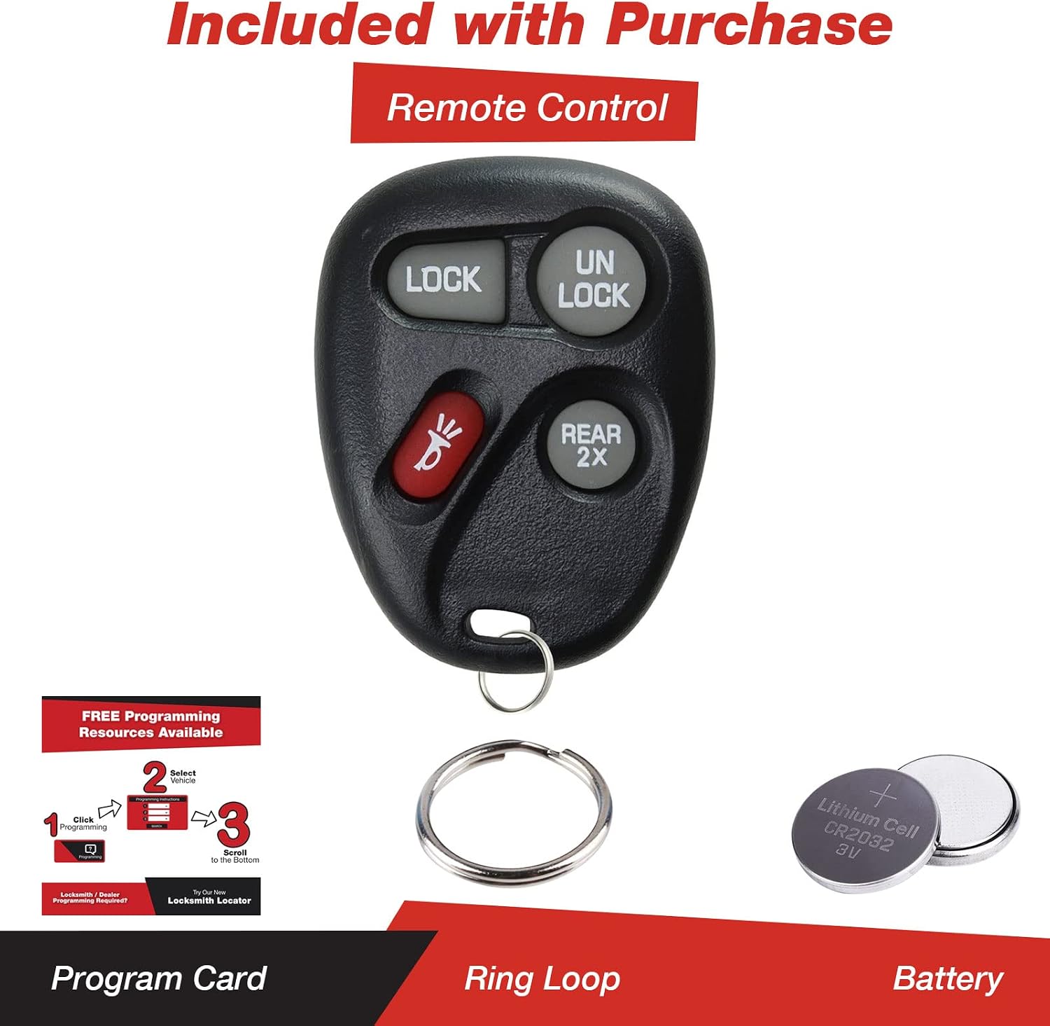 KeylessOption Keyless Entry Remote Control Car Key Fob Replacement for 16245100-29