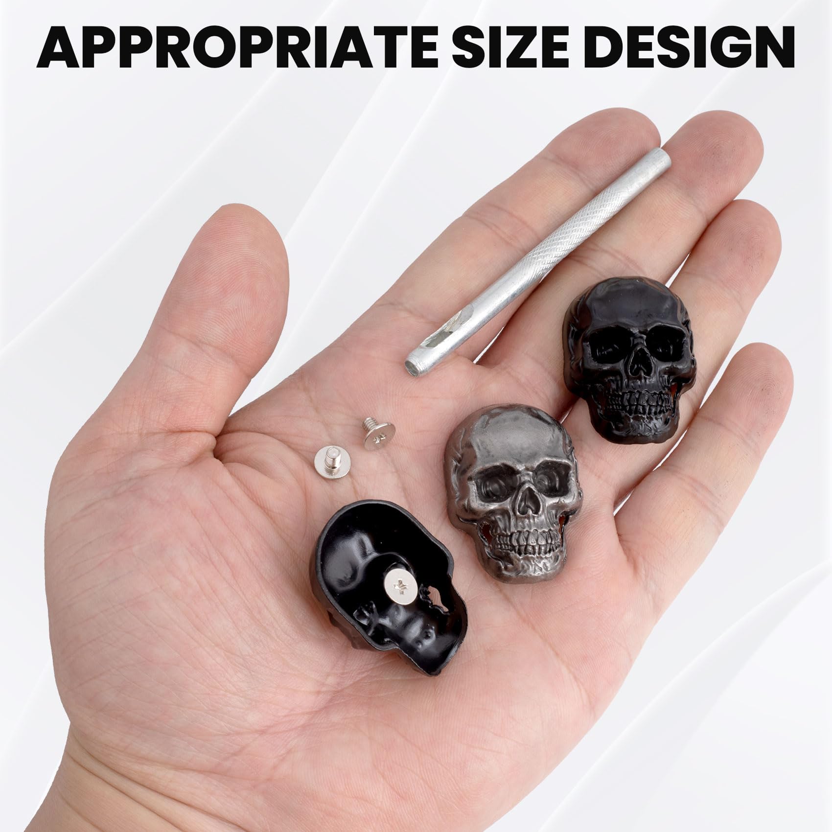 Amazon.com: Lekgavd 6pcs Skull Rivets Studs for Clothing