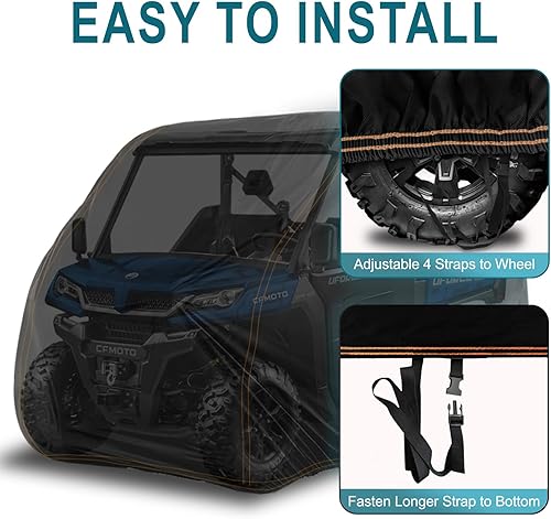 Miniatura 3 de CFMOTO UTV Funda resistente para todo tipo de clima, impermeable, para CFMOTO Uforce Zforce 500 600 800 950 1000 U6 U10 Z10 Windfroof a prueba de
