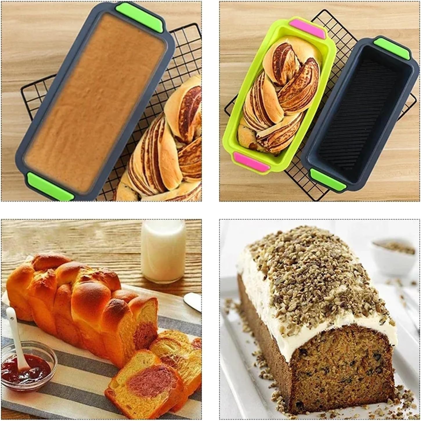 Rectangular Silicone Toast Bread Mold Non-Stick Long Square Cake Pan Baking Tool Bakeware Baking Mold(D)