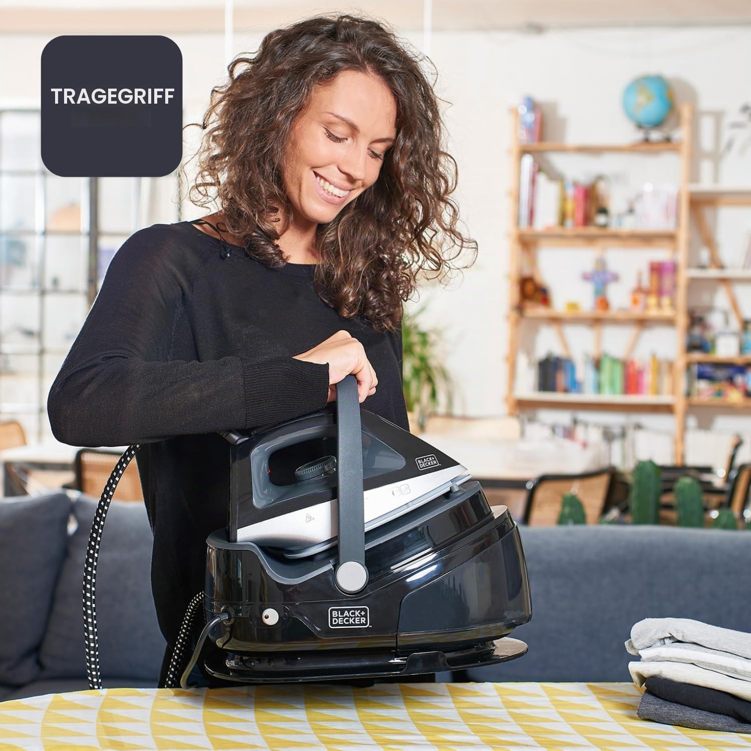 BLACK+DECKER Dampfgenerator BXSS2200E – 2200 Watt – 1,4 l Fassungsvermögen – Keramiksohle