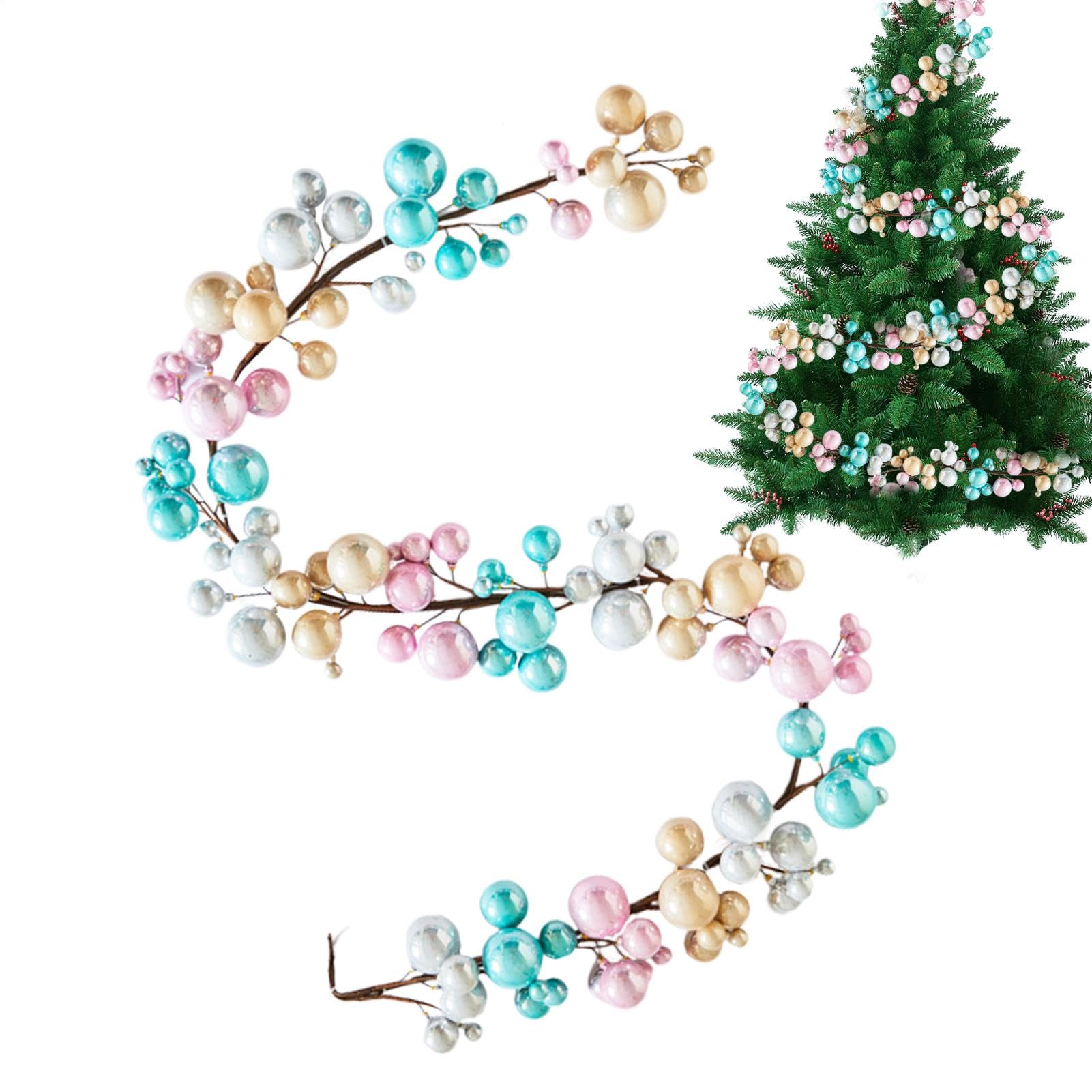 Guirlande de boules de Noël élégante et incassable 1,8m
