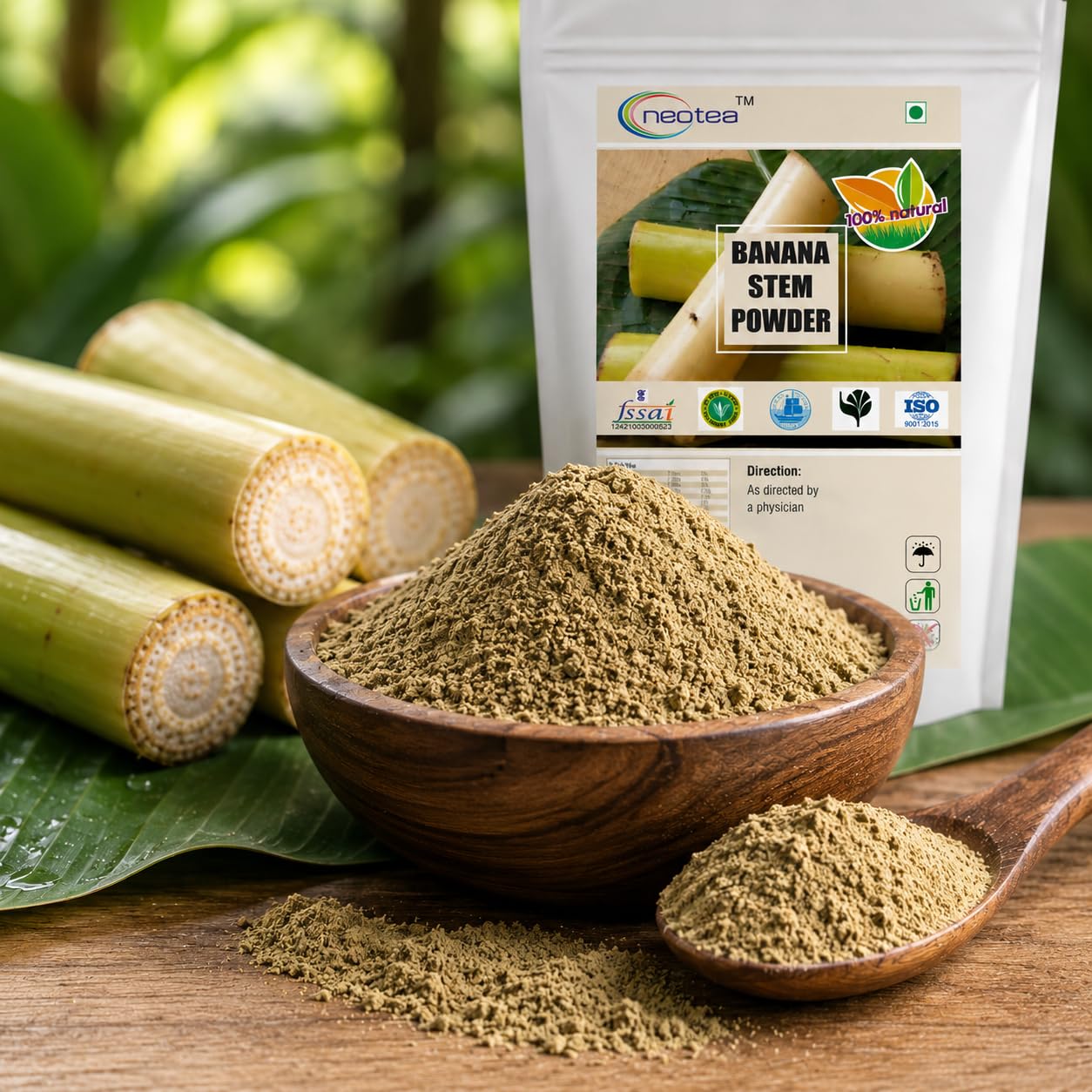Neotea Banana Stem Powder | Rich in Fiber for Weight Loss & Digestive Health | Vazhai Thandu | Musa Acuminata | Kele Ka Tana Unnipindi | Natural Detox, High in Potassium & Vitamin B6 | Pure and Organic 50 GM Pack Of 10 — Amazon image 6