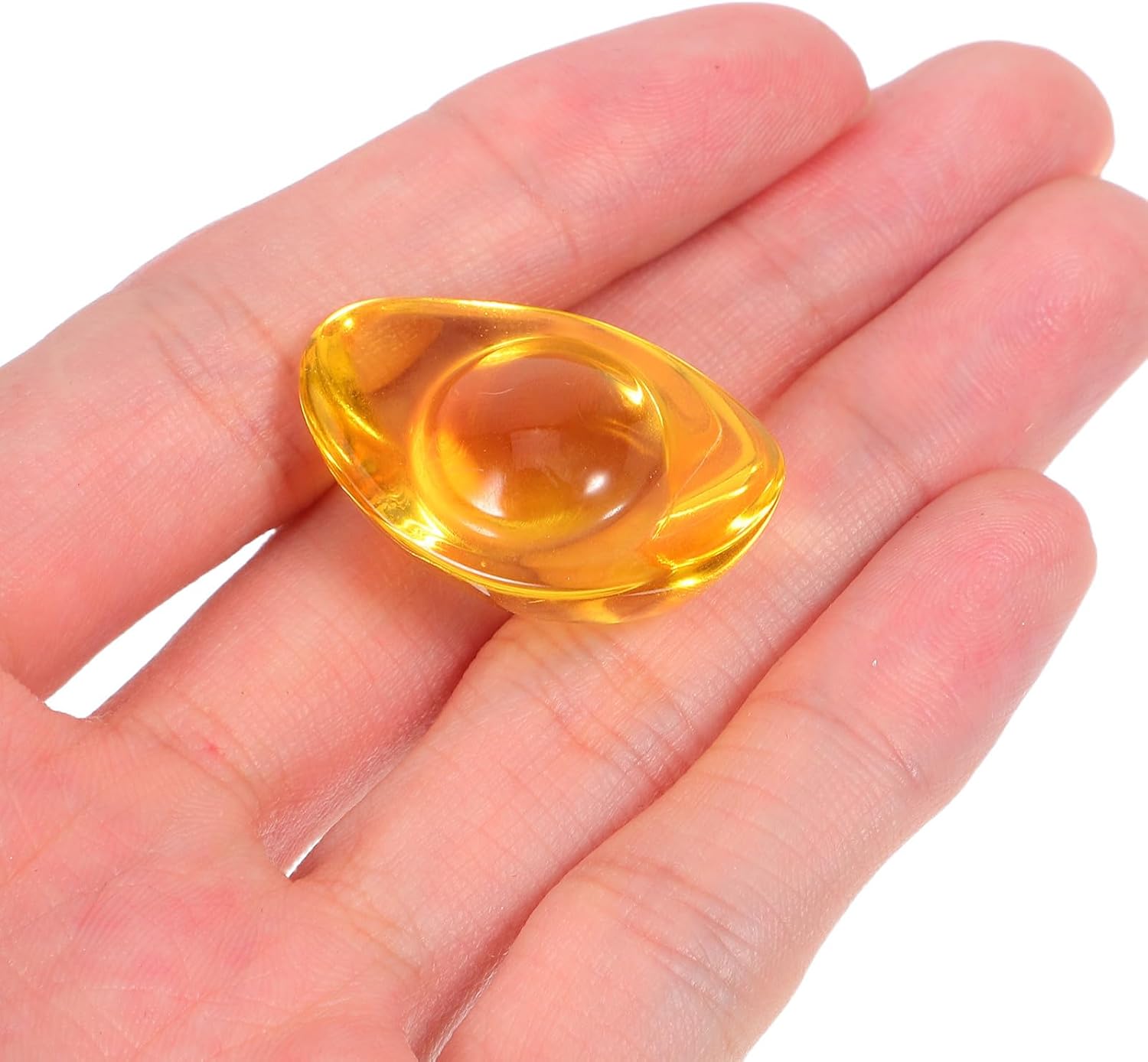 30pcs Crystal Feng Shui Yellow Ingot Statue with Stable Base image 4