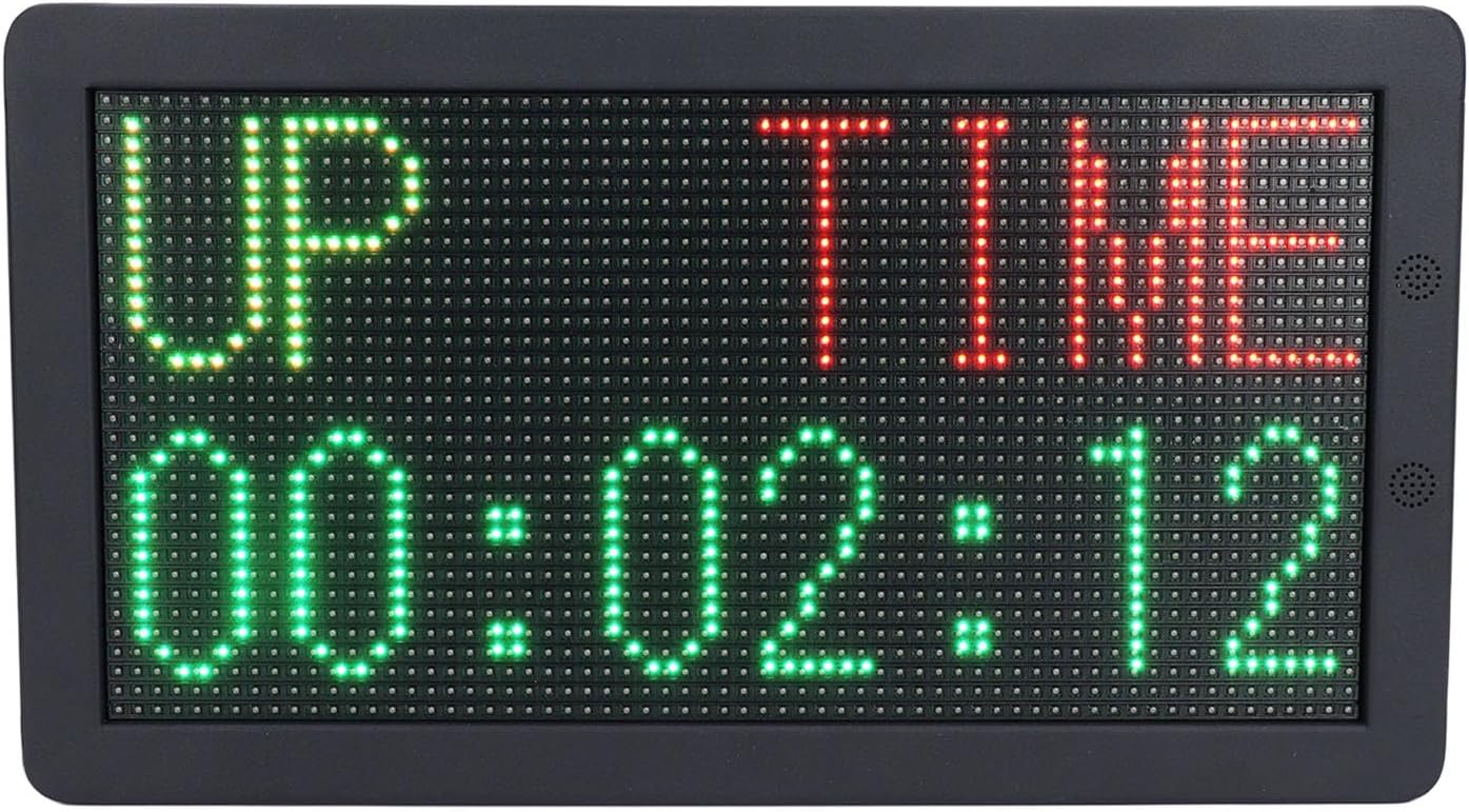 Hapivida Electronic Scoreboard with Timer Remote Control, Digital Score Counter for Badminton Basketball Football Indoor Sports, Multifunctional Display with Date Clock Countdown S