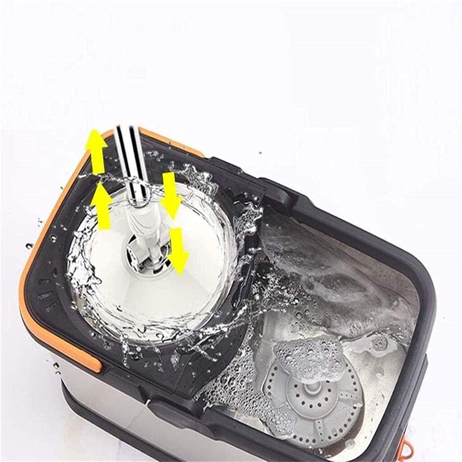 Trapeador Giratorio Inteligente con Deshidratación Automática - Solución de Limpieza para Hogares Ocupados - Tamaño 24x27x45 cm