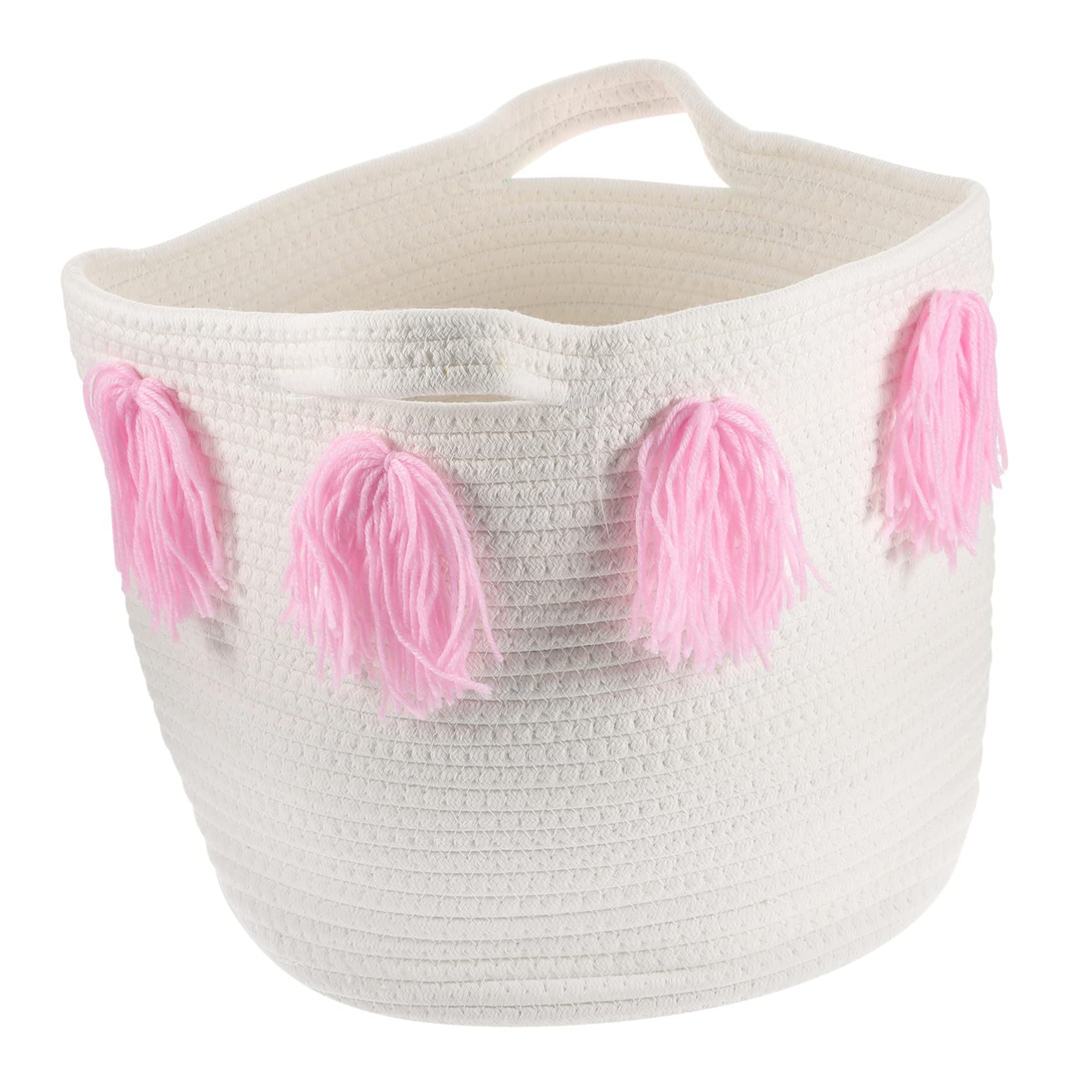 Panier à linge tissé en coton haut de gamme pour vêtements et rangement maison
