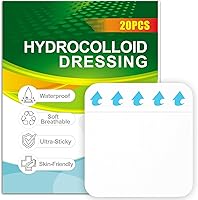 Vista 8 de Paquete de 30 vendajes hidrocoloides de 2 x 2 pulgadas, parche hidrocoloide impermeable y vendajes de ampolla para pies, apósito hidrocoloide