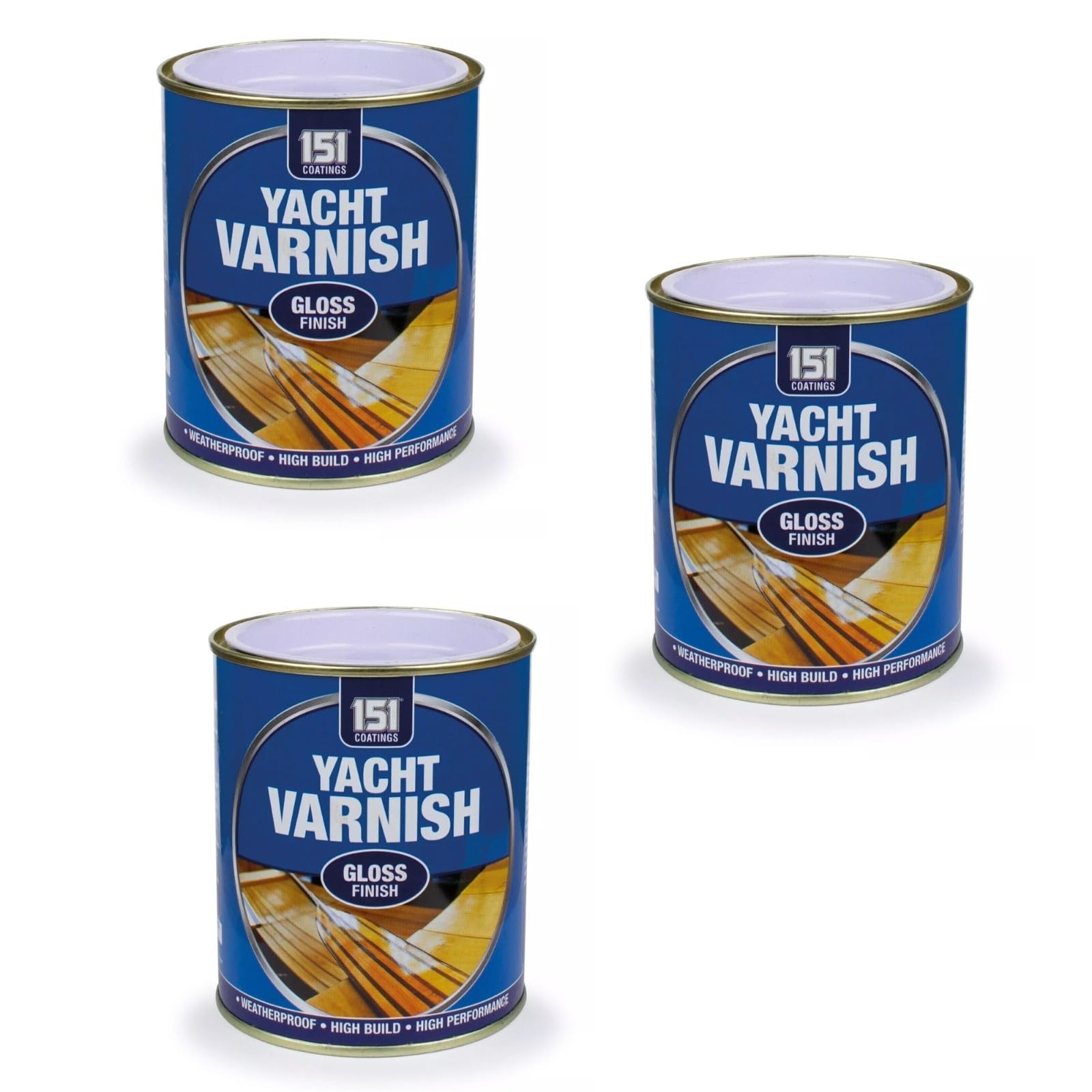SDMAX Yacht Varnish Paint, Durable and Gloss Finish, Weatherproof, Quick Drying, Non Cracking, Portable Tin, Long Lasting, Easy to Use, Interior Or Exterior Use, 300ml (3pcs)