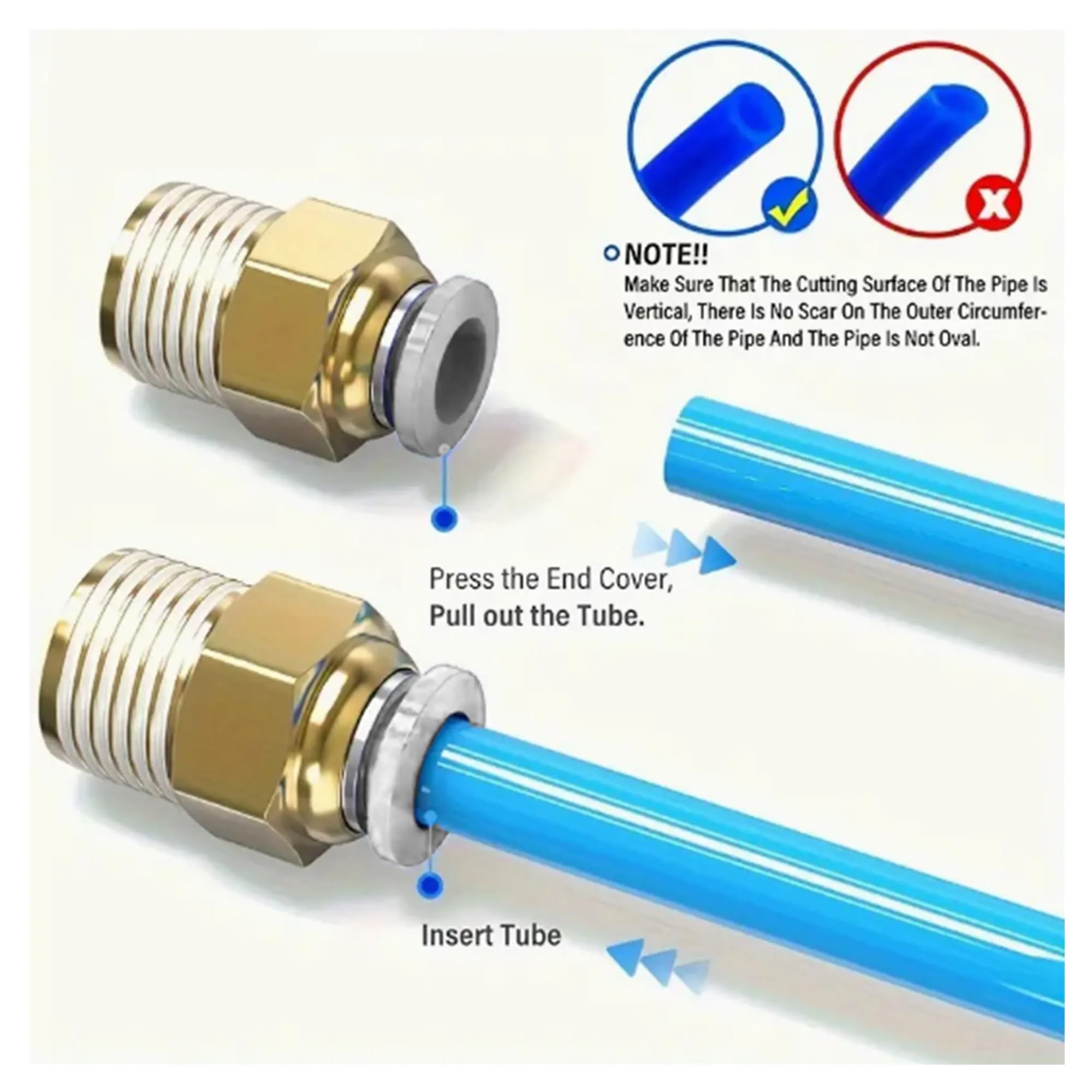 10 pezzi Raccordo connettore aria pneumatico PC 4 mm 6 mm 8 mm 10 mm 12 mm Filettatura 1/4" 1/8" 3/8" 1/2" Raccordi for tubi flessibili Connettori rapidi for tubi(PC12-03)