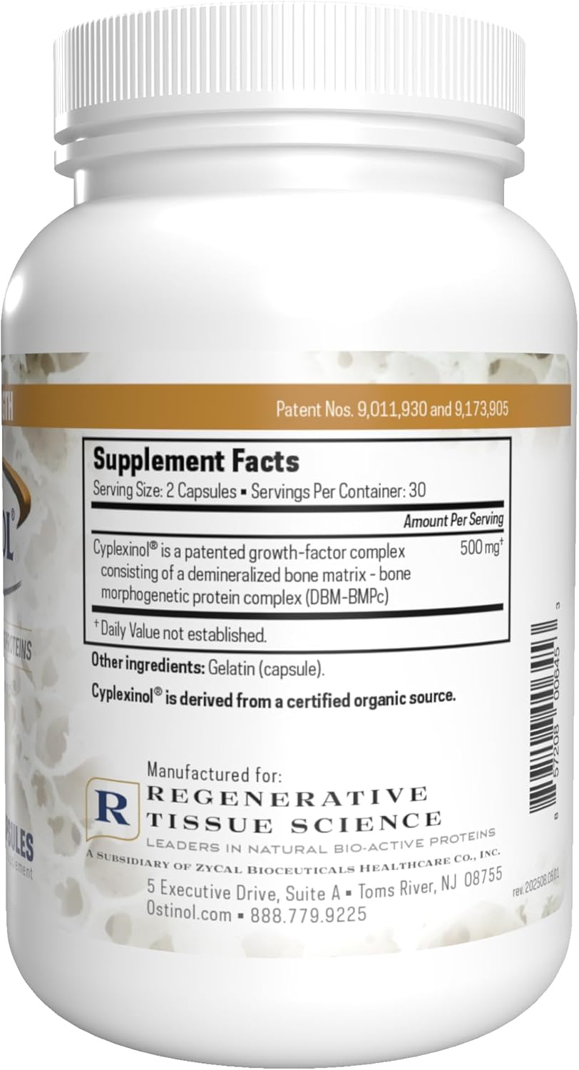 ZYCAL Ostinol Maximum Strength 500 mg (New and Improved Ostinol 450 mg) - Bone & Joint Supplement for Intense Bone Loss and Joint Dysfunction - 60 Capsules