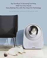 Vista 2 de CATLINK Caja de arena autolimpiante para varios gatos, gran capacidad, doble control de olor, soporta mascotas de 3.5 a 22 libras (versión joven)