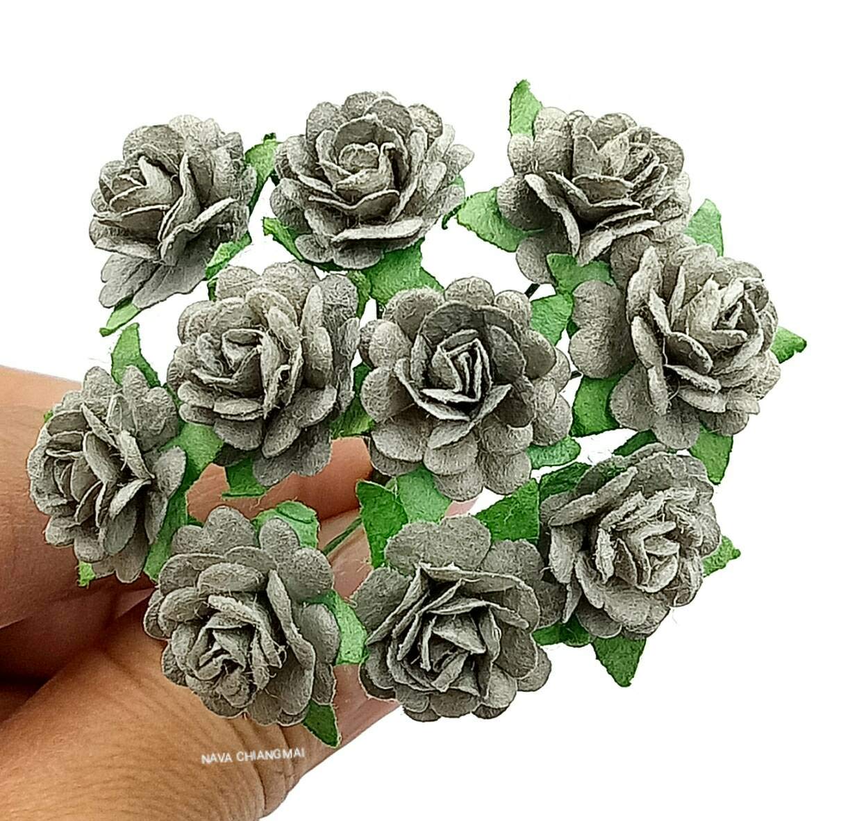 Maulbeerpapier Blütenblätter Rosen - Braun, 50 Stück, Für Scrapbooking & DIY