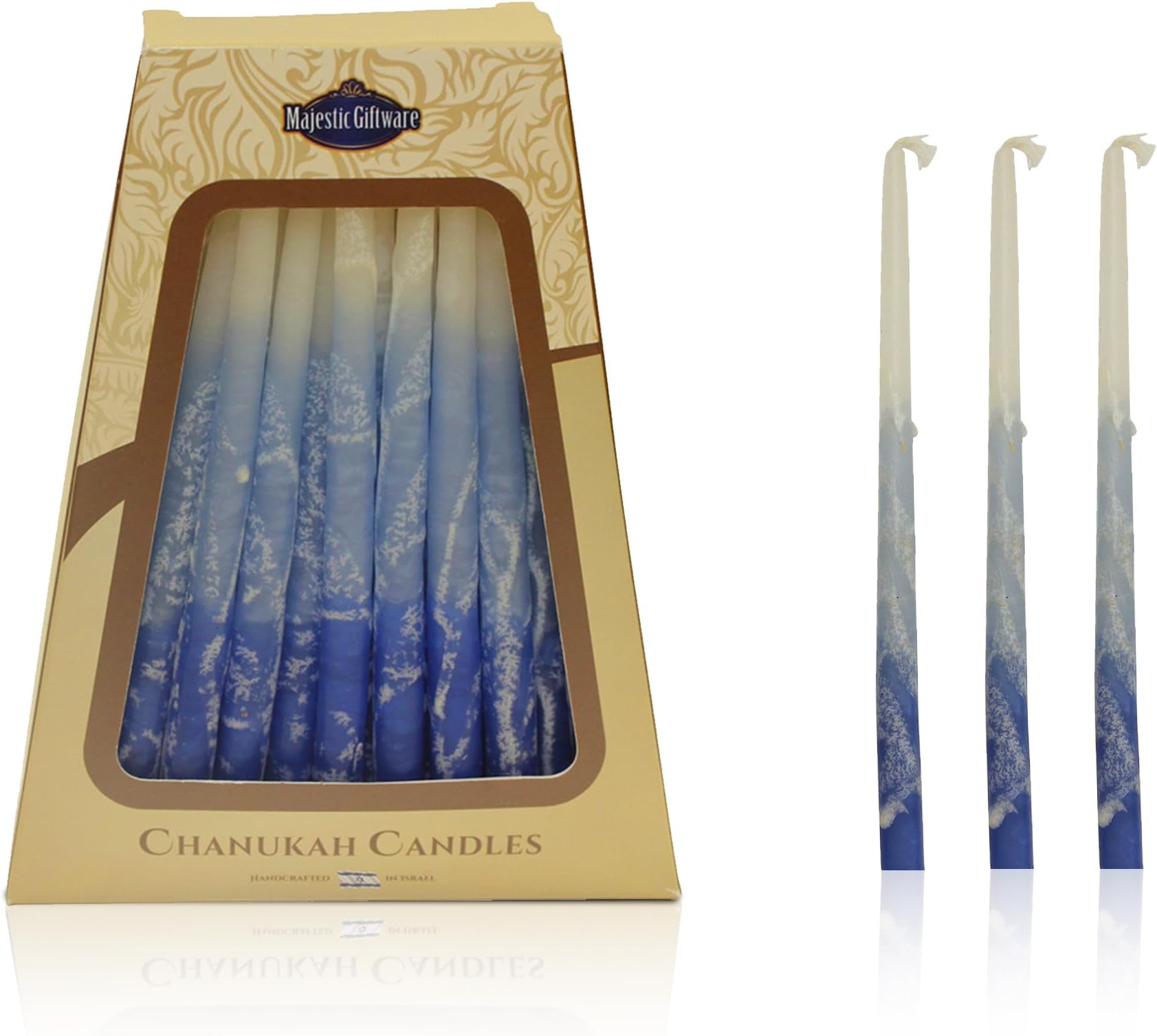 Majestic Giftware Multicolor Hanukkah Candles CP18 45 Dripless Handcrafted