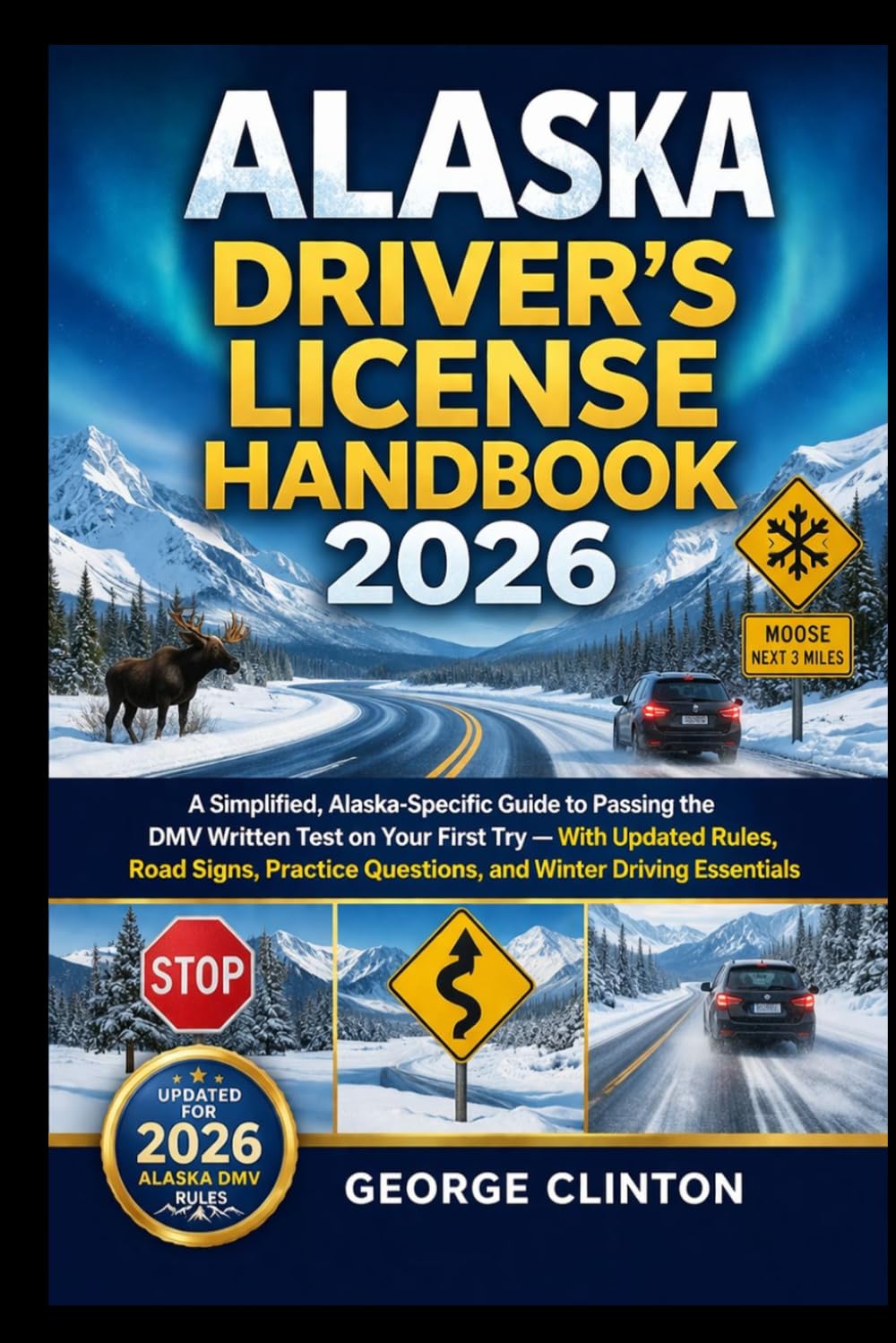 ALASKA DRIVERS LICENSE HANDBOOK 2026: A Simplified, Alaska-Specific Guide to Passing the DMV Written Test on Your First Try — With Updated Rules, Road Signs, Practice Questions, and Winter Driving Ess