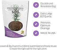 Vista 2 de Bolsa grande para plantas de interior de hoja de violín e higuera mezcla premium multiuso Listo para usar para plantas de interior Turba, aserrín