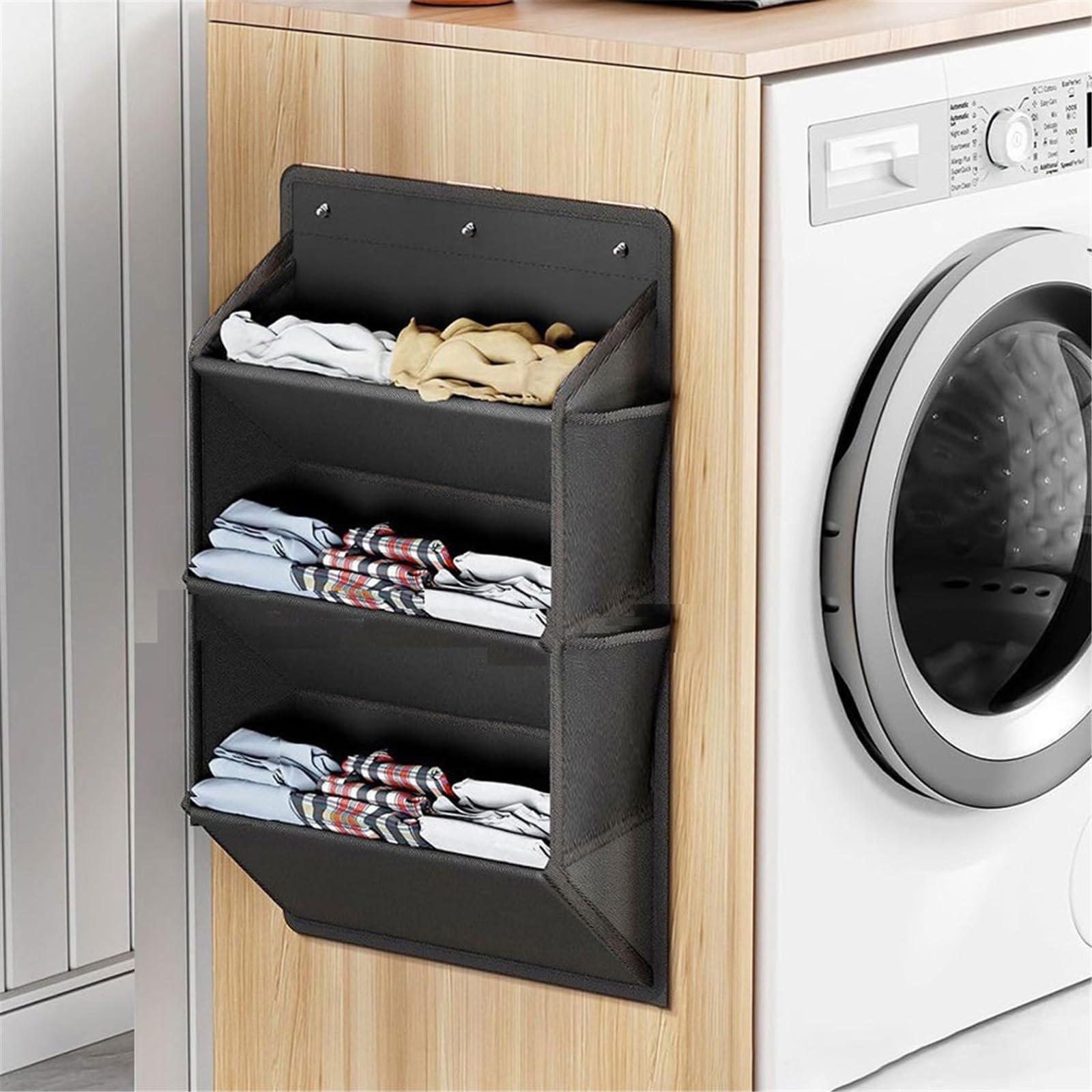 Almacenamiento Trasero de Puerta Flexible con Bolsillos Reforzados para Zapatos, Accesorios y gestión de artículos de Limpieza, Zapatero de Espacio pequeño