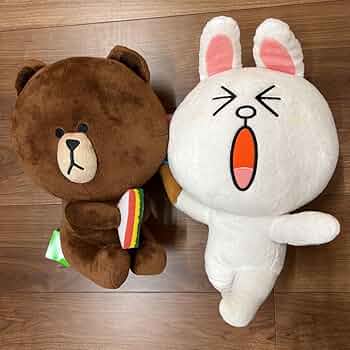 LINE　ライン　brown　ブラウン　connie　コニー　ぬいぐるみ　タオル LINEラインbrownブラウンconnieコニーぬいぐるみタオル