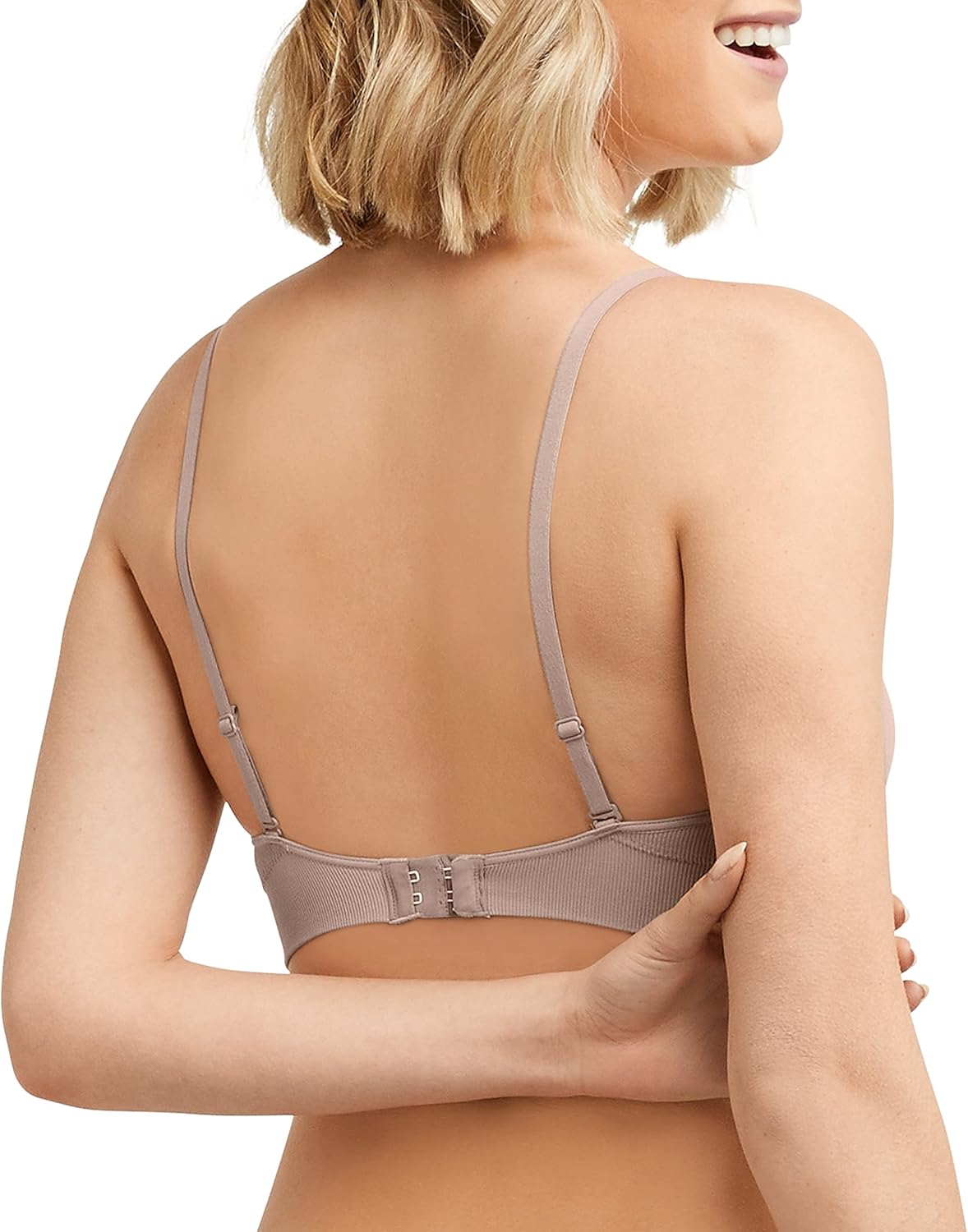 Maidenform Women's M Rib Seamless Bralette, Soft Wireless Pullover Bra, Convertible Straps - Image 3