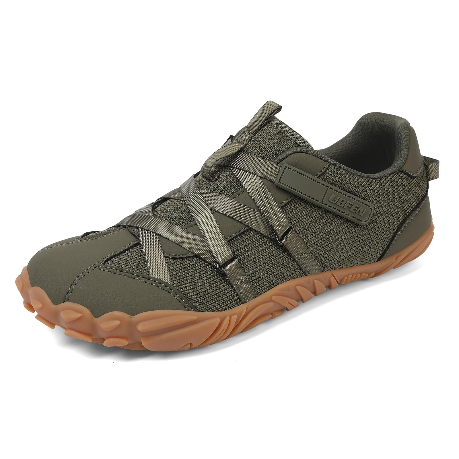 UBFEN Womens Barefoot Shoes Minimalist Wide Toe Box Zero Drop Sneakers | Hook & Loop, Ballerina Style, Lightweight, Comfortable, Suitable for Walking, Tennis, Light Hiking, Trail Running, Daily Wear