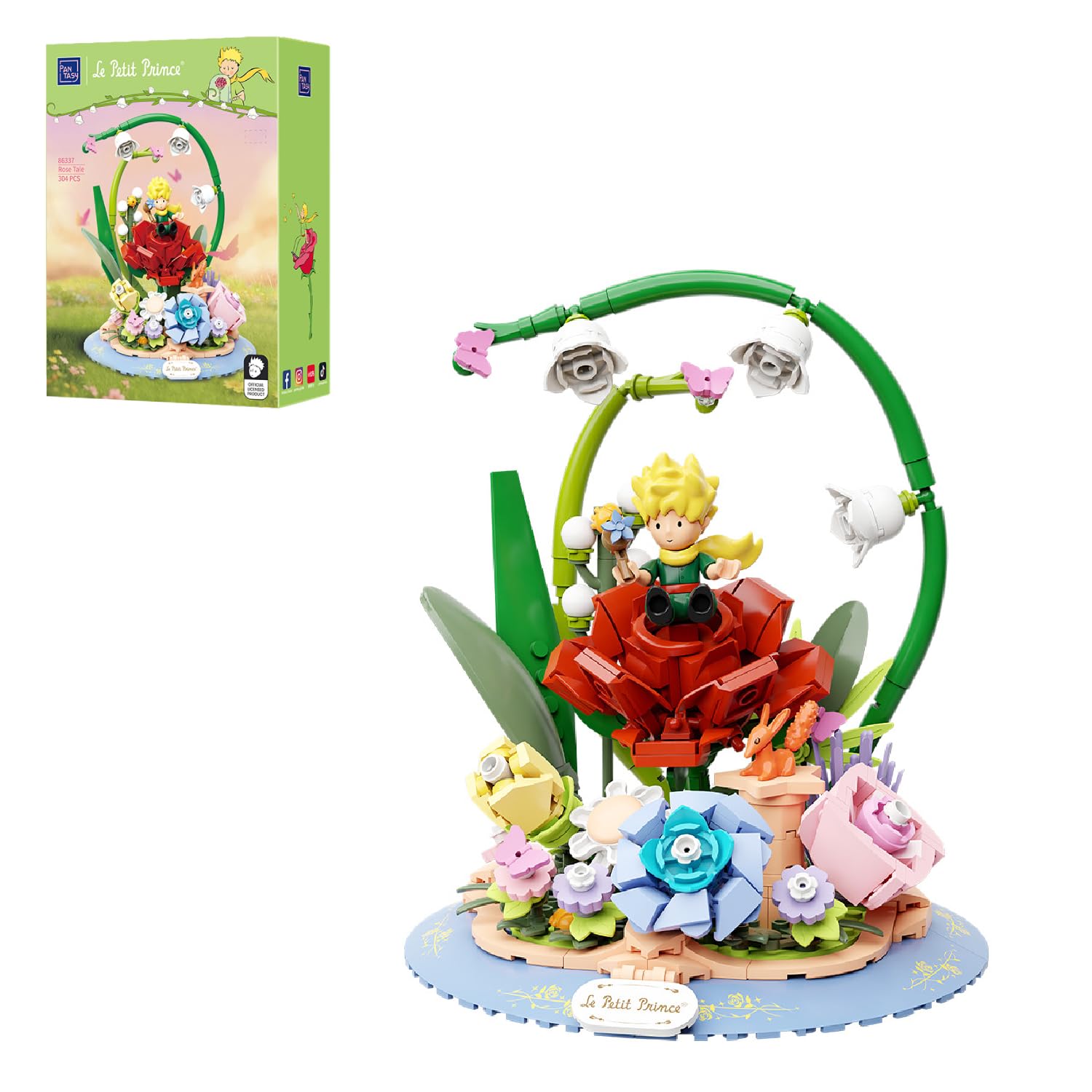 Amazon.com: PANTASY The Little Prince Rose Story Building Set for